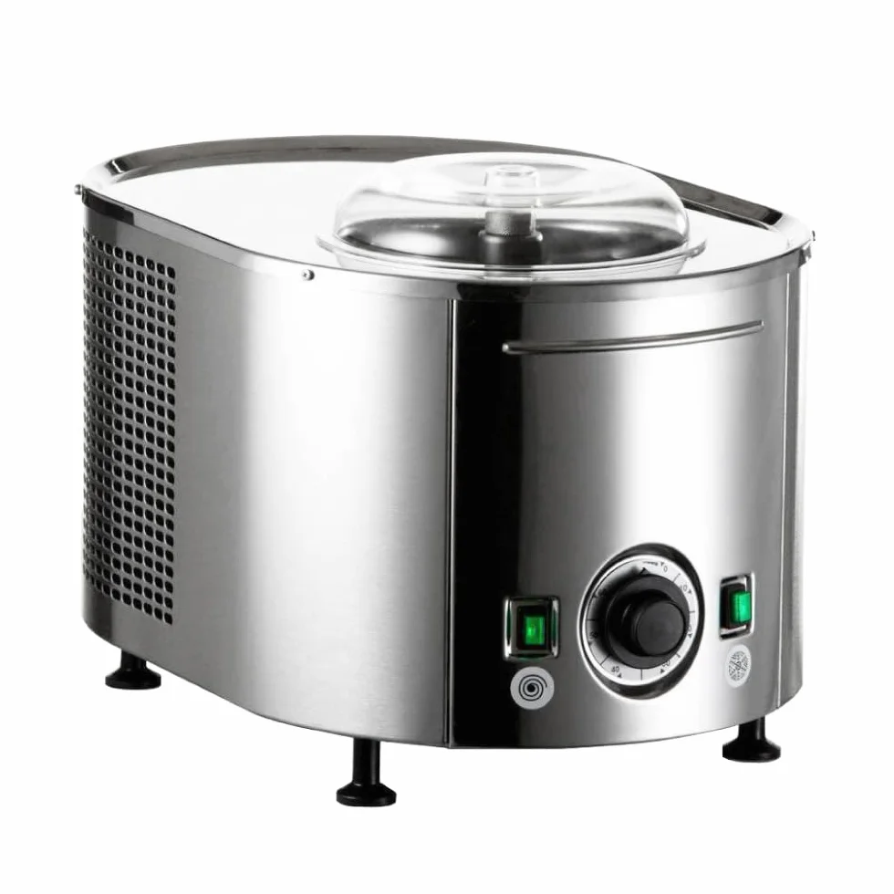 Musso Mini Lussino 4080 Máquina de Helados Casera - 0,75 l de Helado en 30 Minutos - Heladora Italiana para Casa | Heladera para Hacer Helado, Gelato, Sorbete, Granizado | Robusta y Fácil de Usar