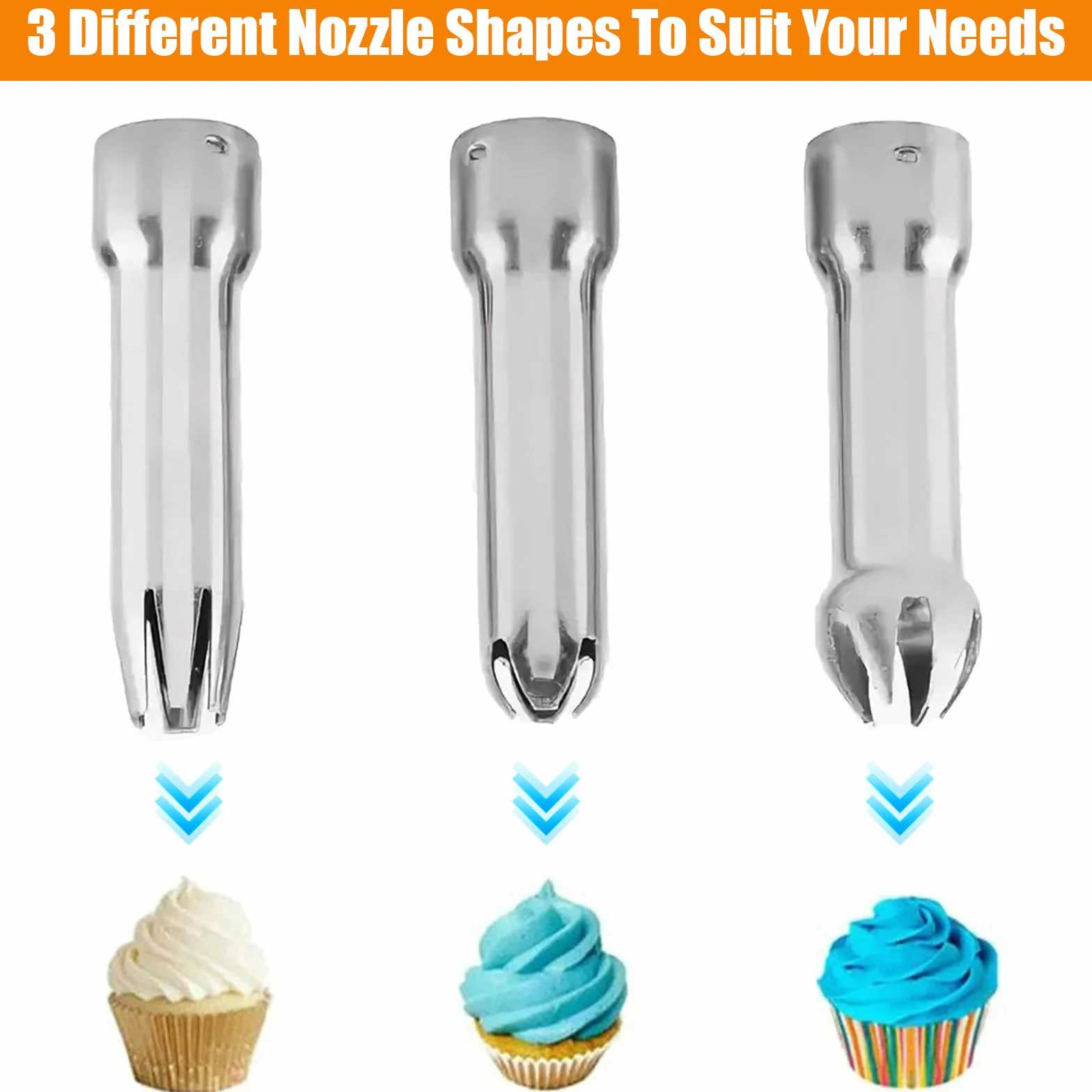 Sifón para Nata Montada Profesional 500ml, 3 Boquillas Acero Inoxidable y Cepillo de Limpieza, Cilindro Recargable para Repostería, Postres, Mousses