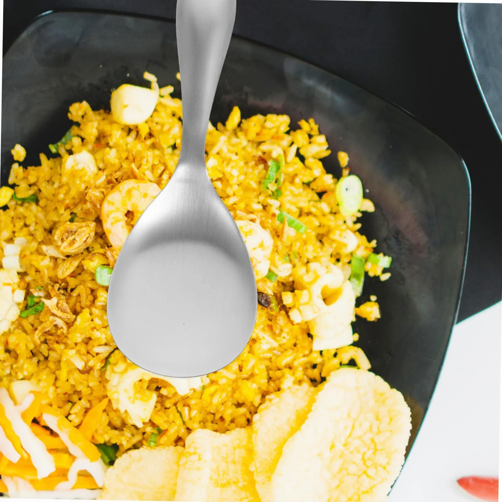 Hemobllo Cucharas Para Servir Arroz Antiadherentes, 2 Unidades De Acero Inoxidable, Ideales Para Familias y Eventos, Utensilios Prácticos Para Cocina