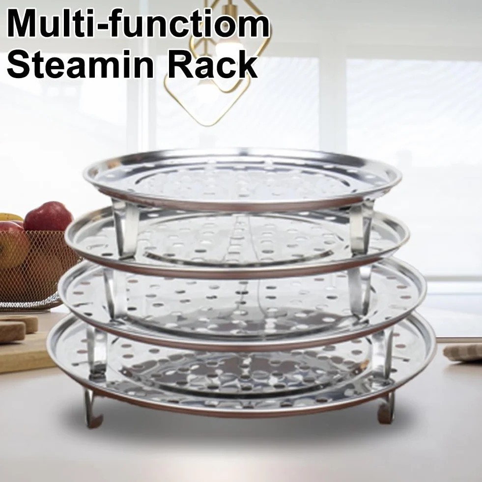 Bandeja de vapor ajustable acero inoxidable 20 cm 3 soportes desmontables para ollas sartenes
