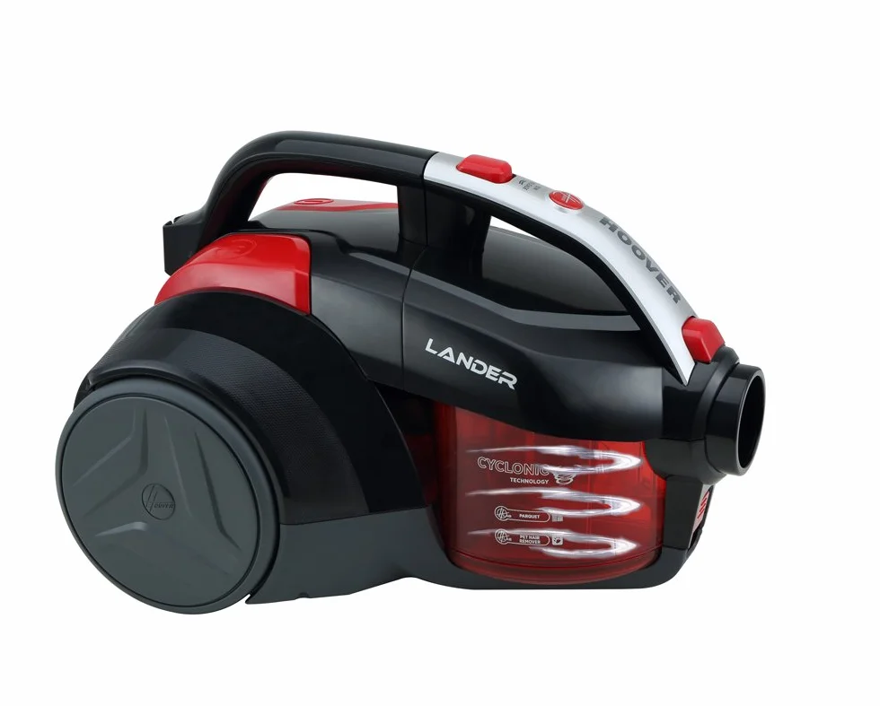 Hoover Lander La30 Aspirador Trineo sin Bolsa con Filtro EPA, con Accesorios Especiales para Parquet y Mascotas, Tecnología Ciclónica, 700 W, 1.2 Litros, 78 Decibelios, Negro