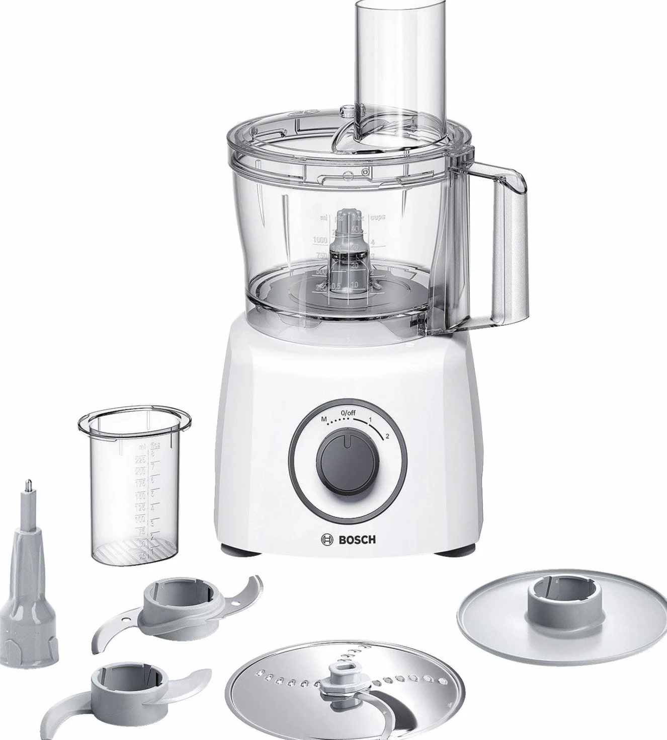 Bosch - Procesador de alimentos, MultiTalent 3, 800 W, Blanco, MCM3100W