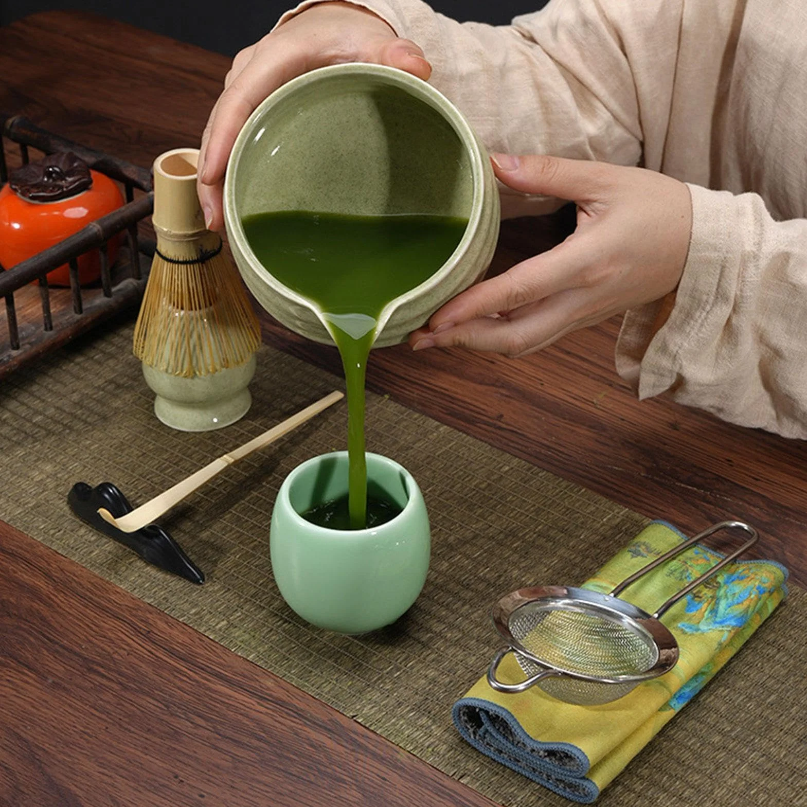 Utensilios de cocina y utensilios | Juego de té - Kit resistente para | amantes, principiantes, hogar, campo, cocina, comedor, familia