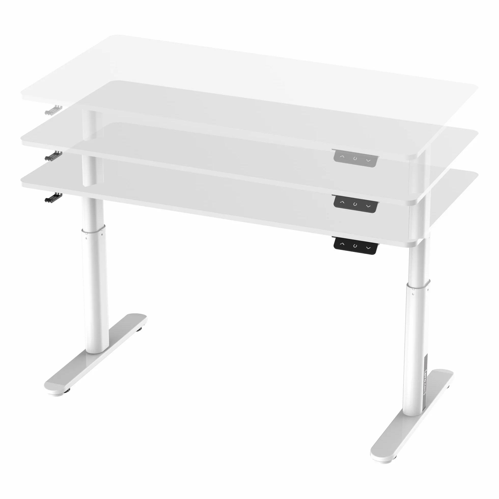 pro.tec] Mesa Escritorio Infantil Regulable en Altura (55-81 cm) Mesa para Niños con Ganchos de Acero y Aglomerado (LxAn) 120 x 60 cm - Blanco