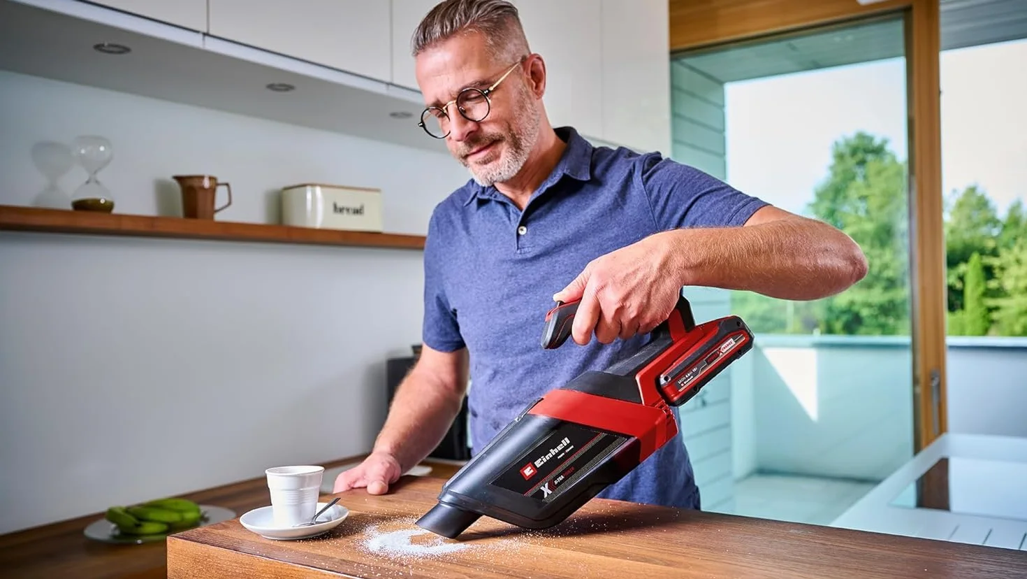 Einhell Aspirador de polvo manual con batería TE-HV 18/06 Li-Solo Power X-Change (18V, potencia de aspiración 72 mbar, incl. boquilla de juntas, recipiente de polvo 0,6 l, sin batería)