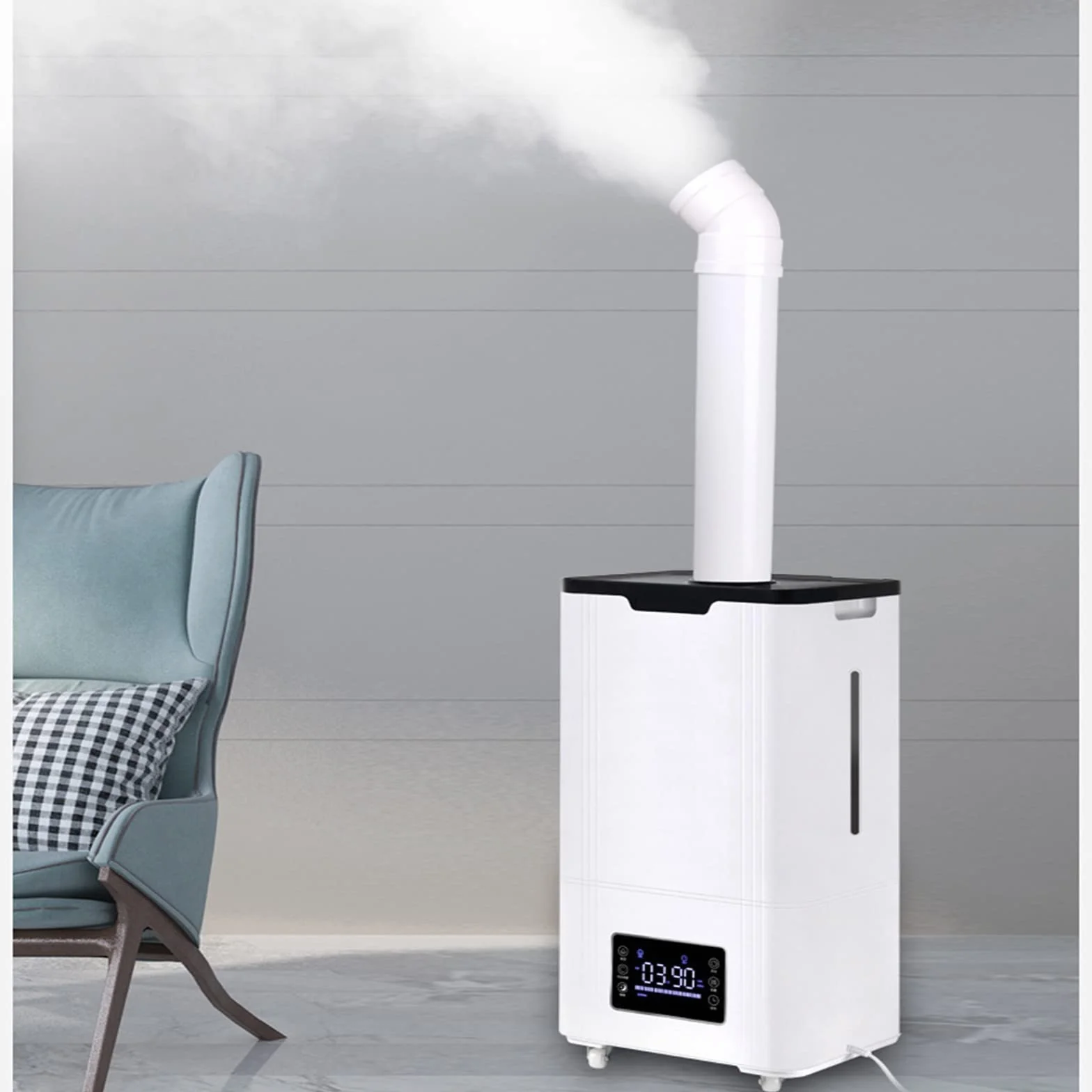 Humidificador, humidificador Comercial, humidificadores para Dormitorio, humidificador de Aire, 3 Modos de Niebla y Apagado automático, Muy silencioso para Office Hom