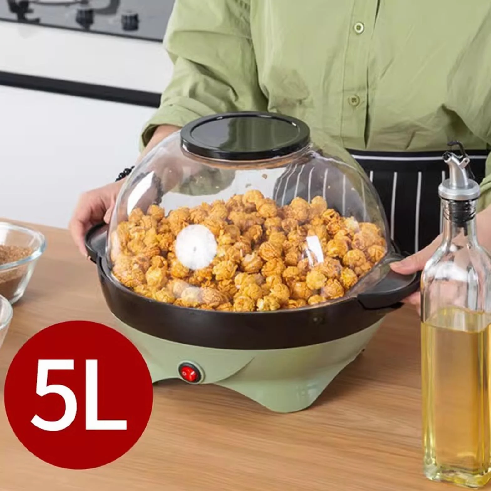 Máquina de palomitas de maíz Máquina de palomitas de maíz for el hogar, máquina de palomitas de maíz completamente automática for niños pequeños, puesto comercial completamente automático Accesorios p