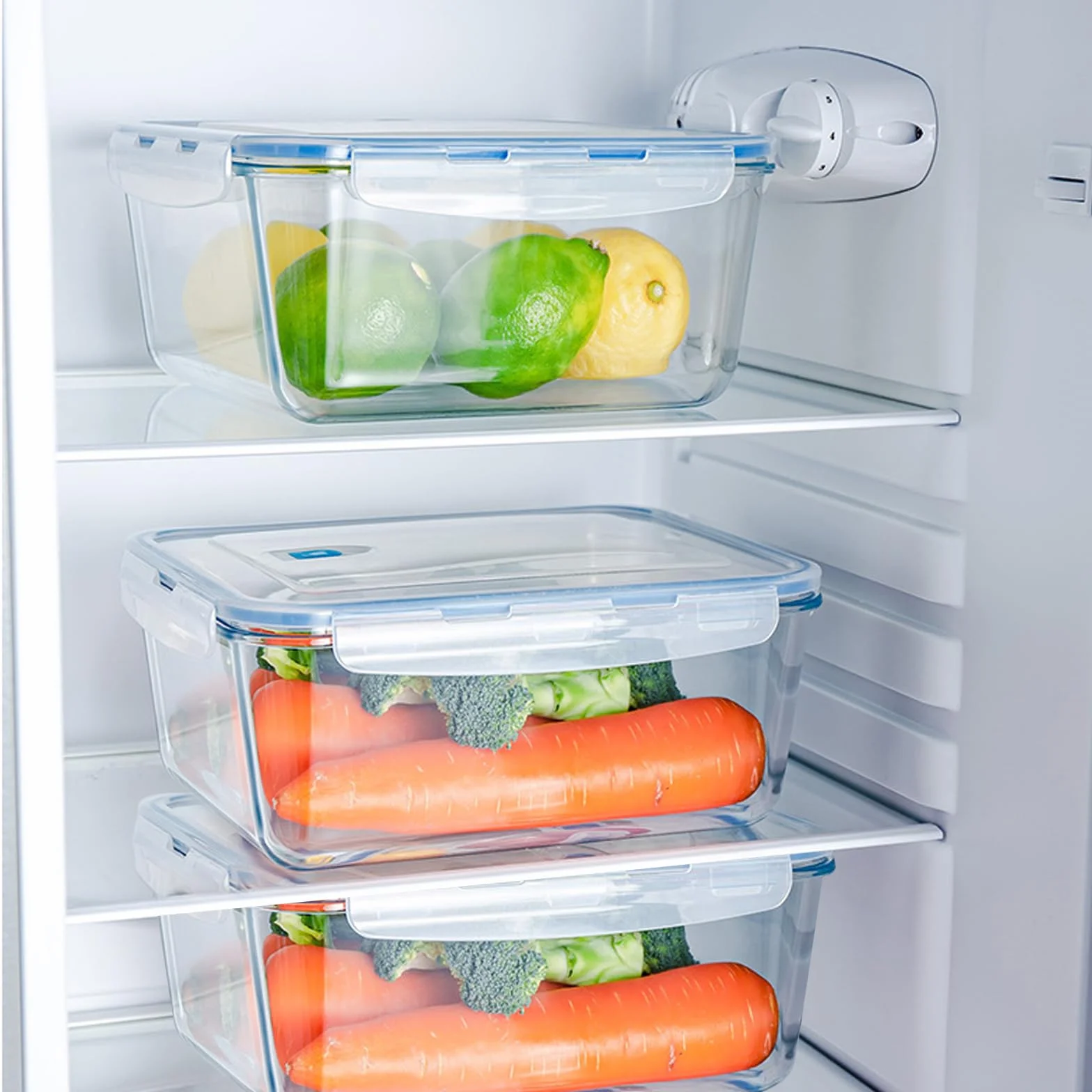 Recipientes grandes de vidrio para almacenamiento de alimentos de 3,175.1 g con tapas herméticas, tamaño familiar, extragrande, para hornear, con cerradura de marinado, cuencos de vidrio