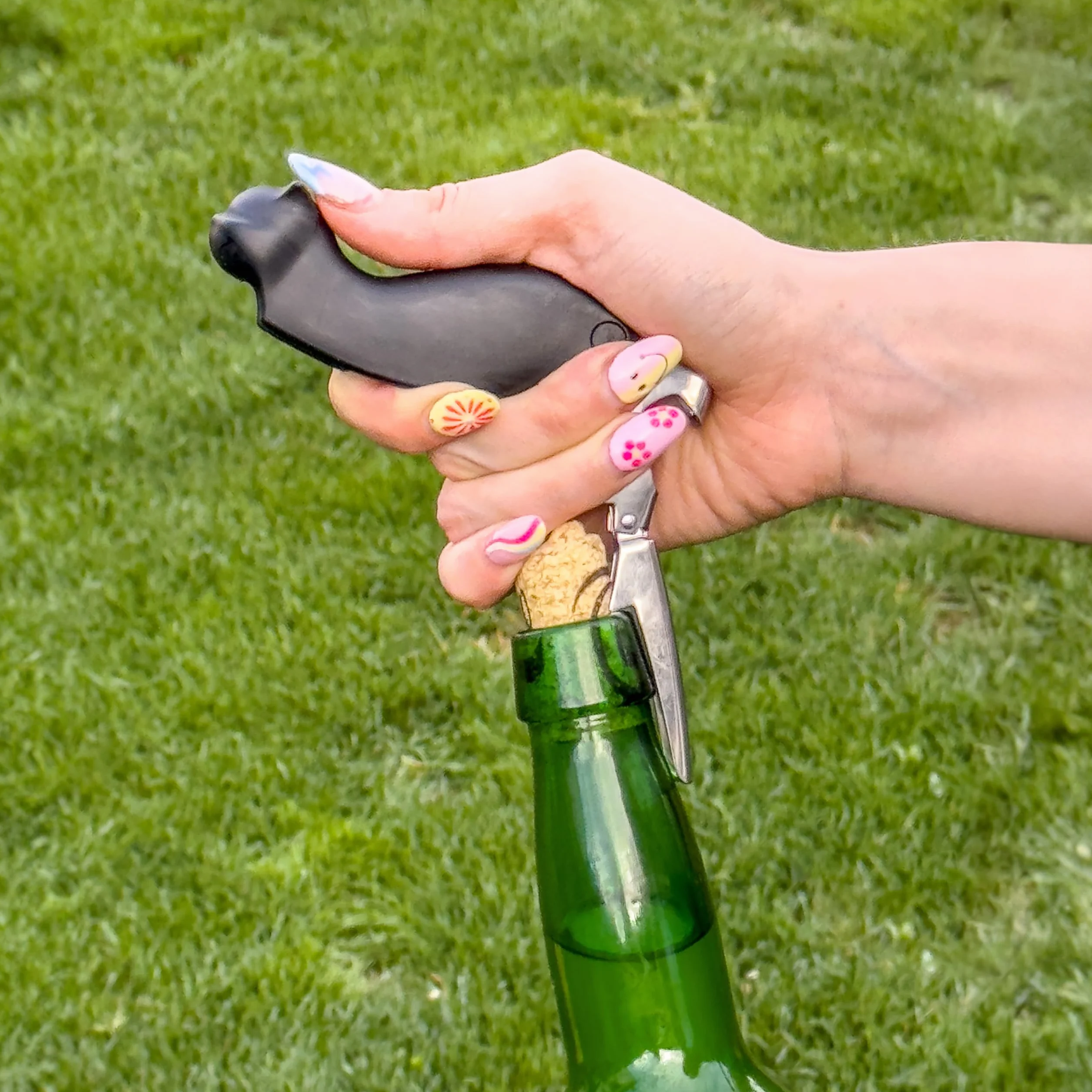 Sacacorchos original Gato de acero inoxidable con cuchilla corta cápsulas abridor de vino y cerveza