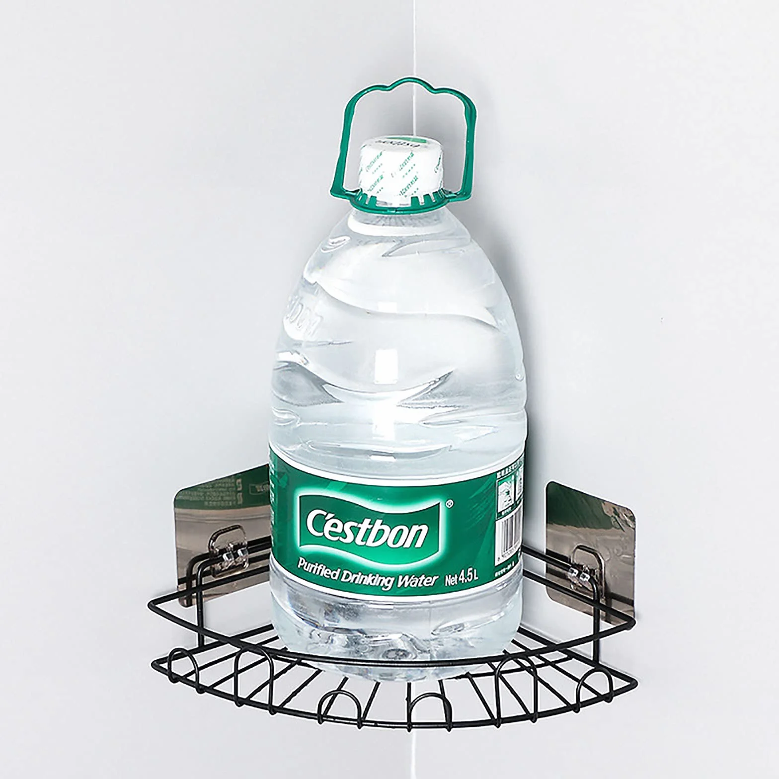 exquisitos estantes de baño Estante de Ducha baño Esquina Organizador de Ducha Estante de Almacenamiento sin perforación Estante doméstico para baño y Cocina/Negro