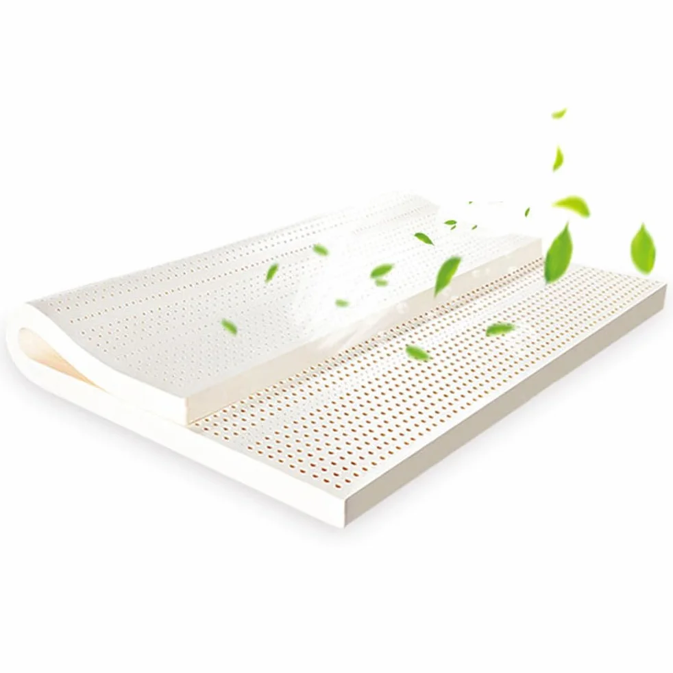 Cubrecolchón de látex natural tamaño queen, 2,5 cm de grosor, soporte firme para aliviar la presión y dormir fresco, ideal para madres y camas cómodas, 120 x 160 cm