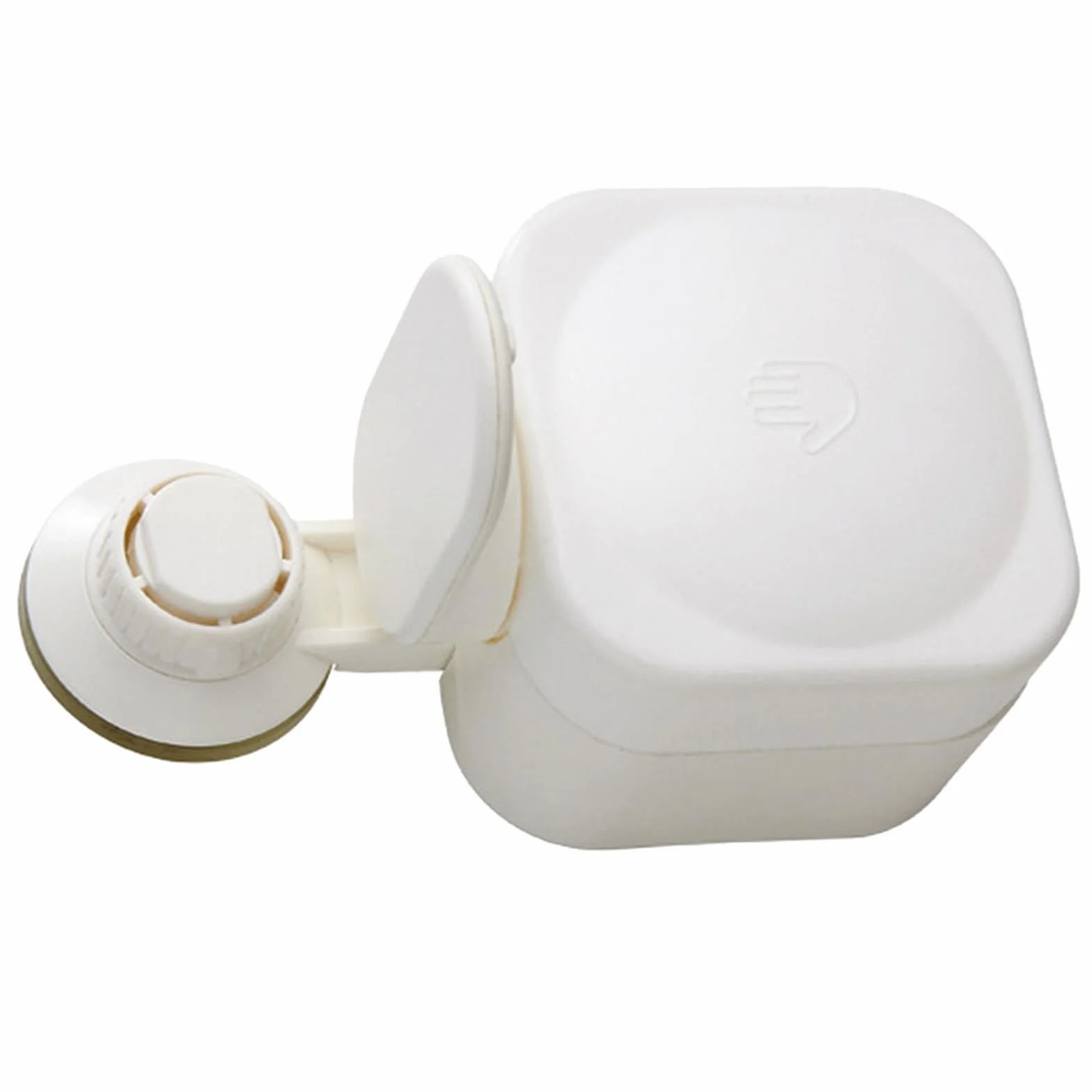 Baluue Dispensador de Jabón de Pared sin Taladro Ventosa Blanco | Abs, Dosificador Manual para Ducha y Cocina, Salida Suave, Diseño Moderno, No se Bloquea ni Gotea