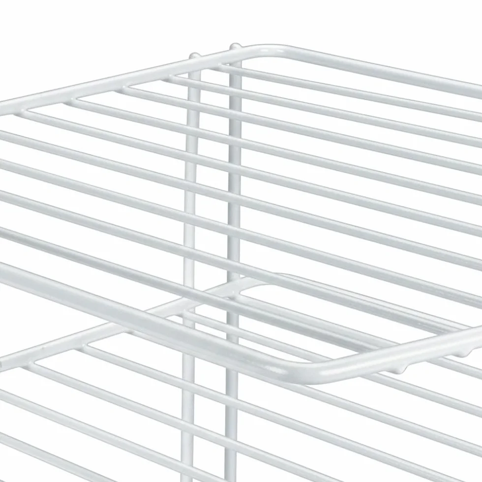 Metaltex Armario esquinero Silos 2 niveles 25x25x19 cm blanco 3 alturas