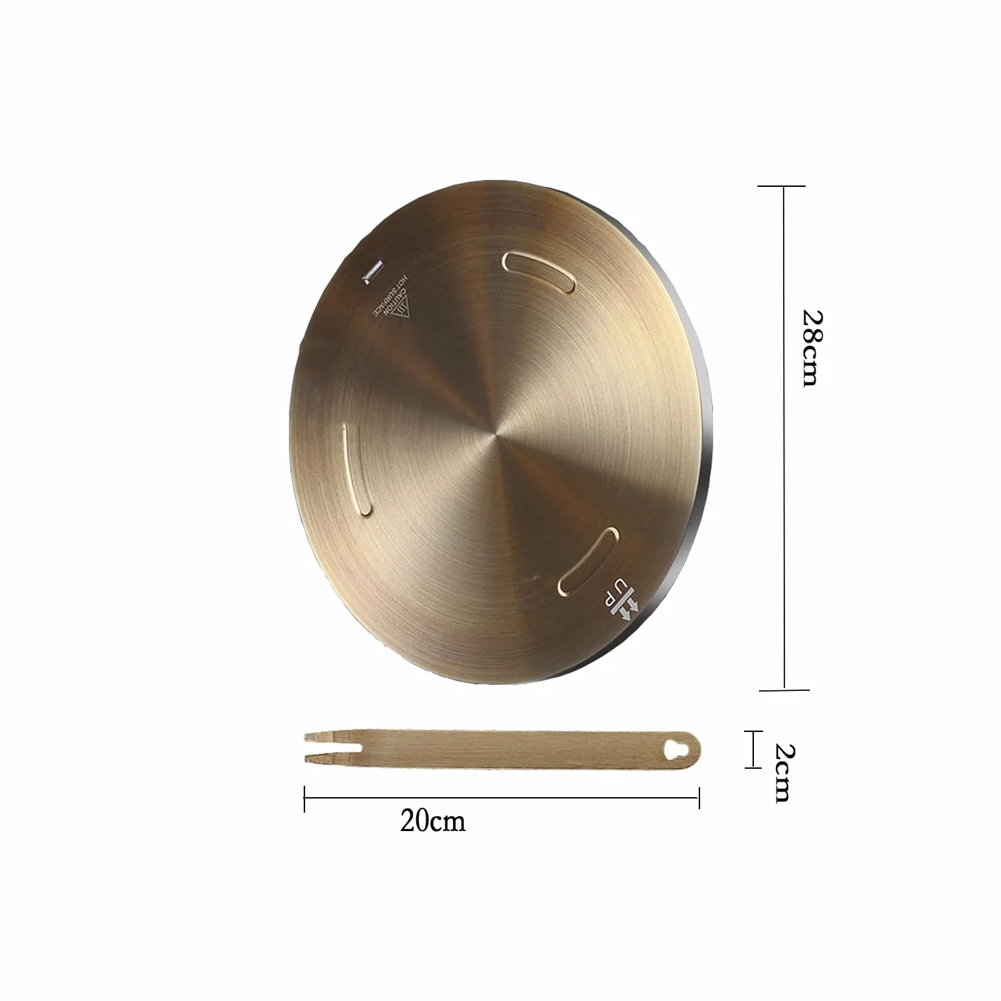 Grouarty,Placa difusora de calor de 11 pulgadas, placa a fuego lento para placa de cocina eléctrica de vidrio de gas, placa convertidora de inducción con mango