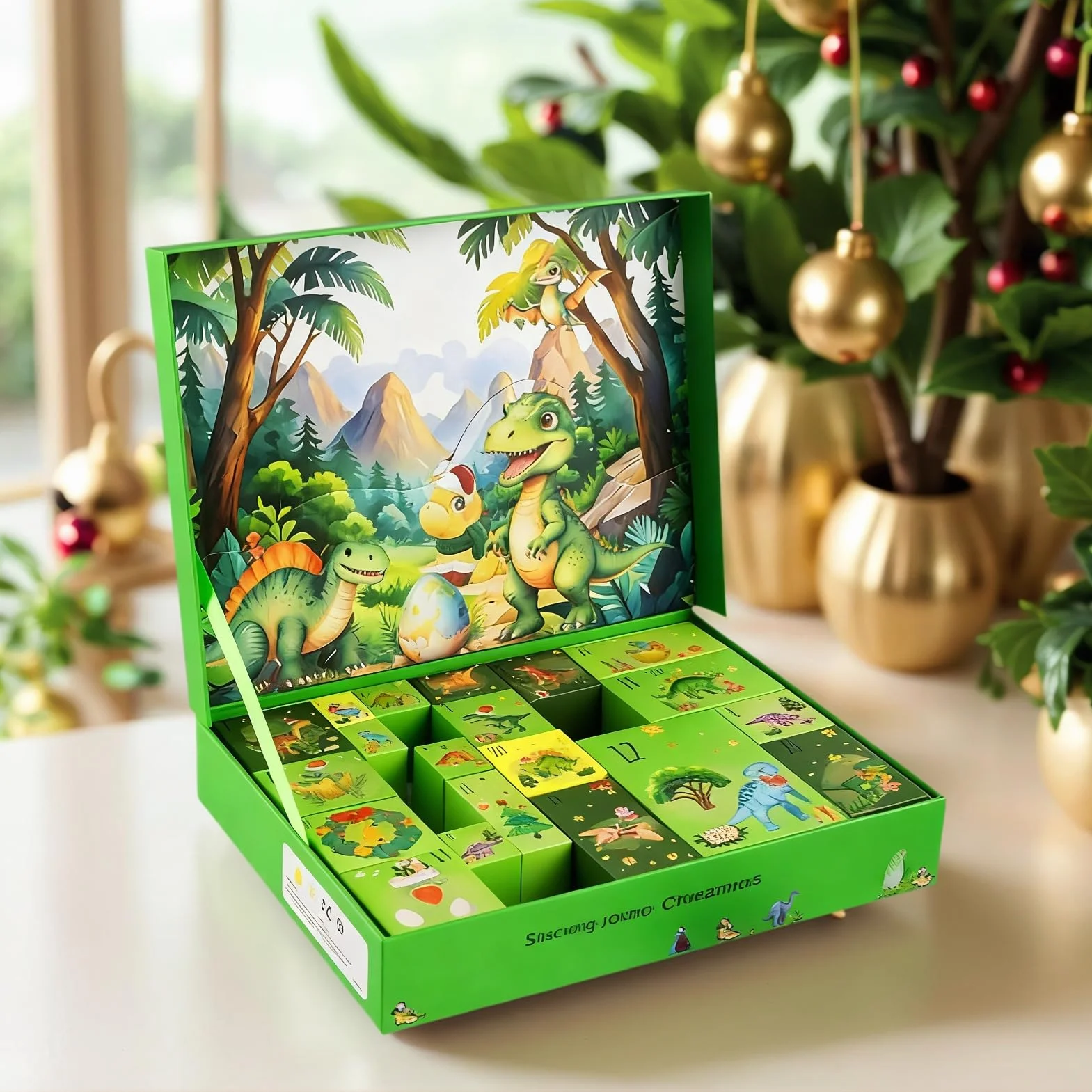 Calendario de Adviento de Navidad Dinosaurio 2025 Modelo de Coche 24 Días | Calendario de Adviento de Juguete de Coche para Niños Para Niños Y Niñas Sala De Estar Dormitorio Actividad Familiar