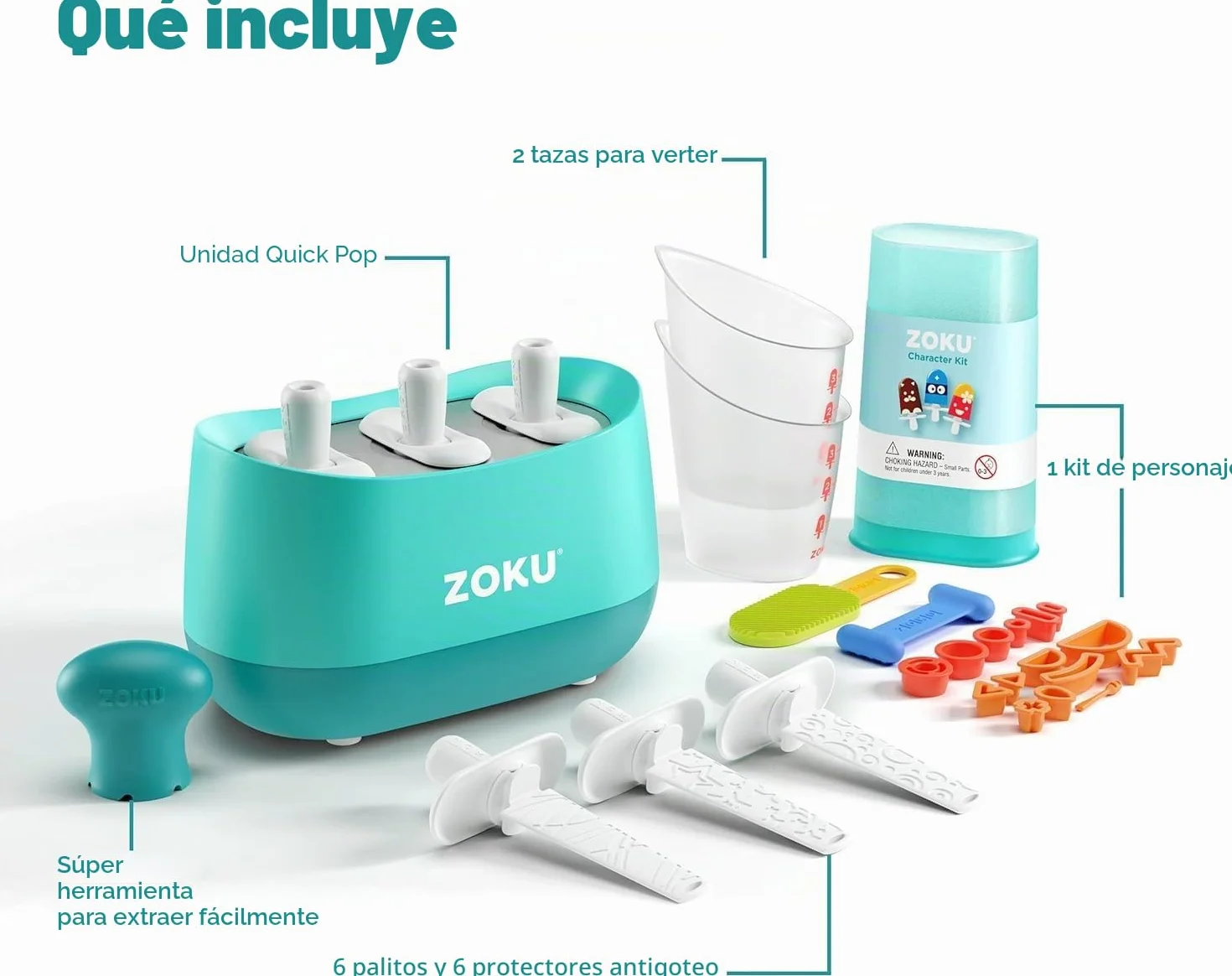ZOKU Quick Pop Maker Set voor 6 IJsjes