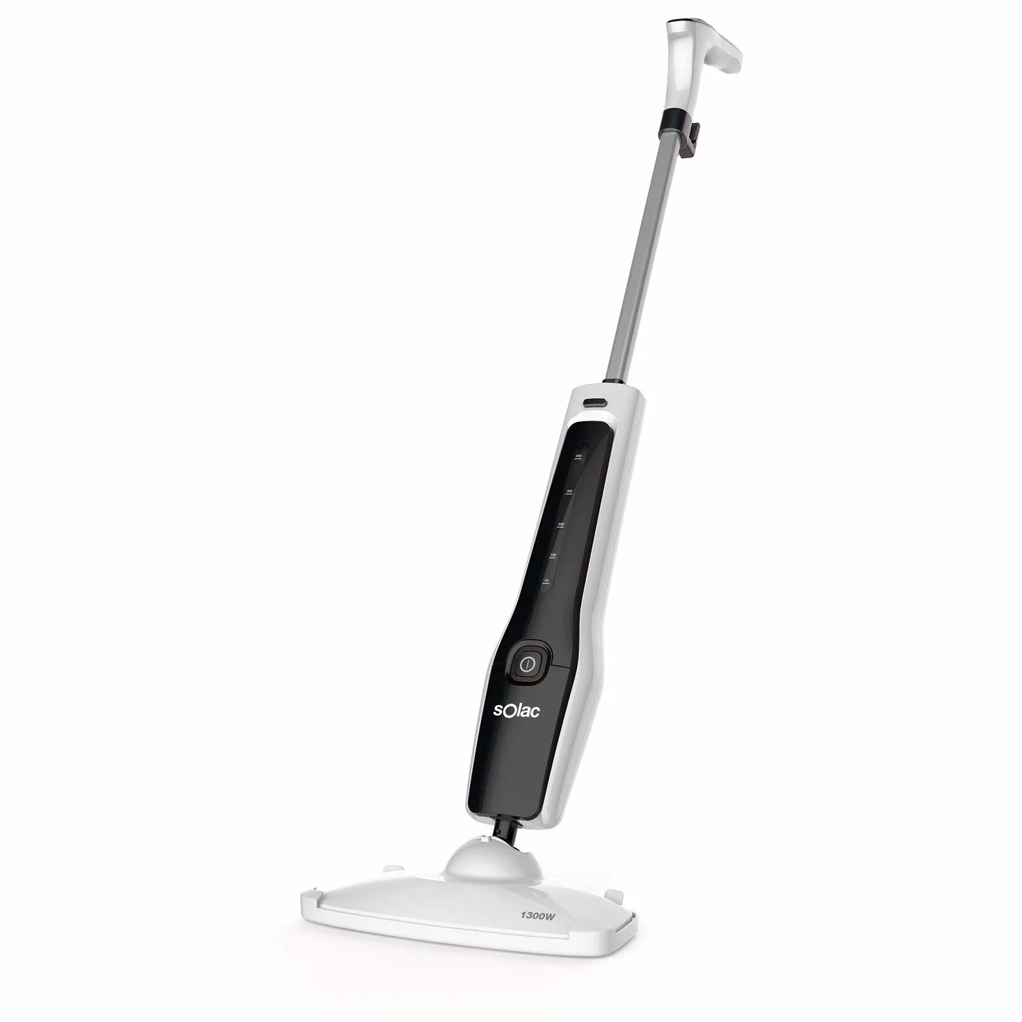 Solac - Mopa a vapor 1300W | Ideal para suelos duros, alfombras y moquetas | Calentamiento 30s | Wireless control | Posición parking | 2 mopas incluidas | Accesorio para alfombras | Vaso de llenado