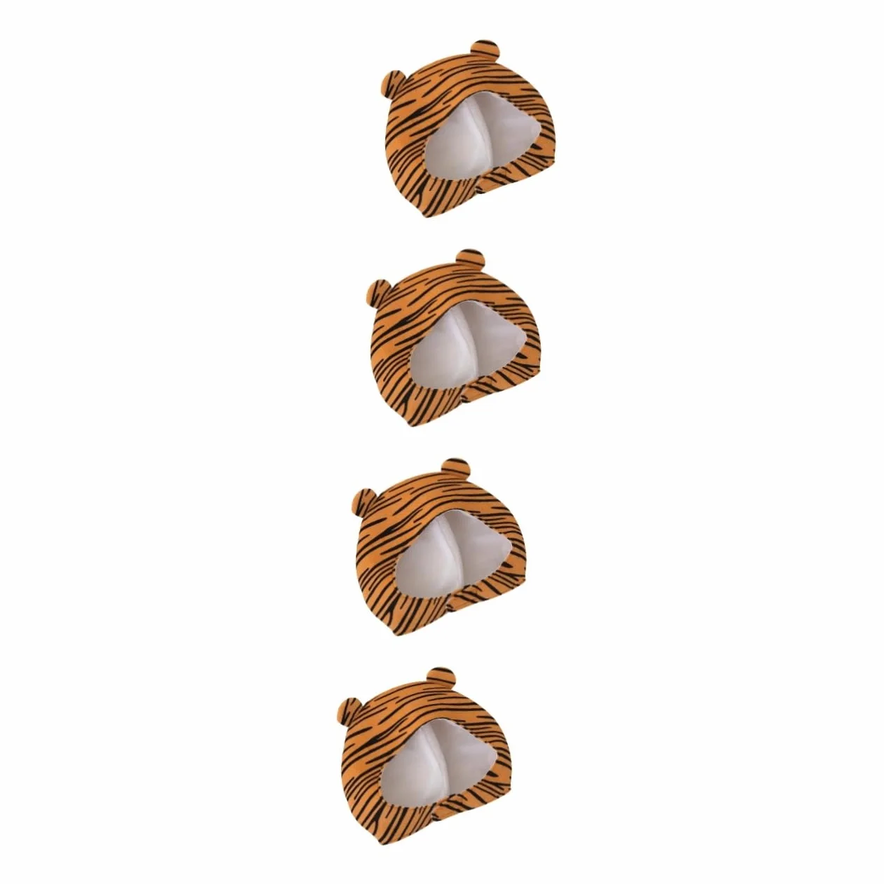 TOPBATHY 4piezas Sombrero De Peluche De Tigre Divertido Para Fiestas Accesorio De Disfraz Para Carnaval y Cosplay Diseño De Animal Material Suave y Cómodo
