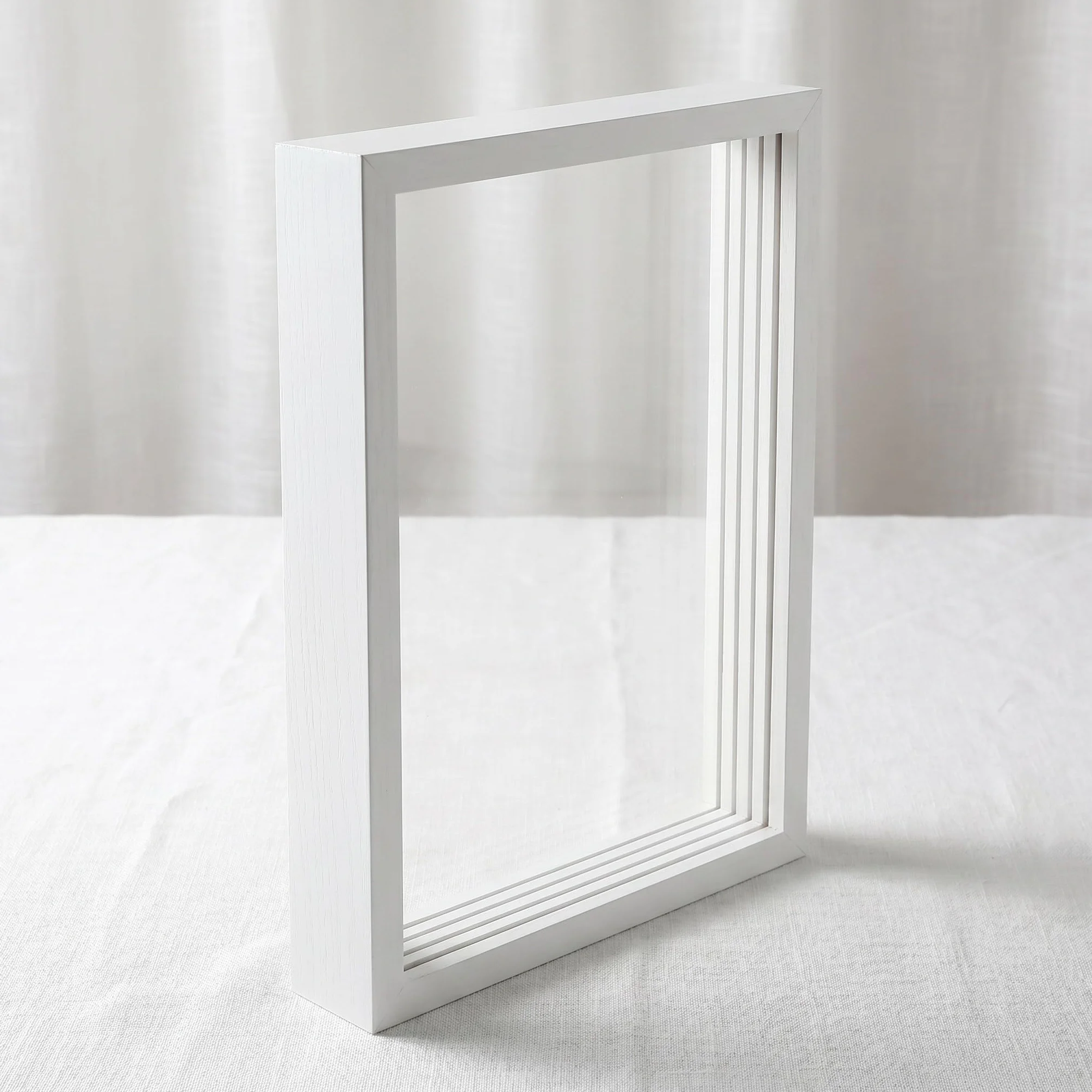 Operitacx Kit de 2 marcos transparentes para huellas de manos, marco de fotos familiar para guardar recuerdos con huellas dactilares, arte en madera maciza sin acabado para bebés y niños pequeños,