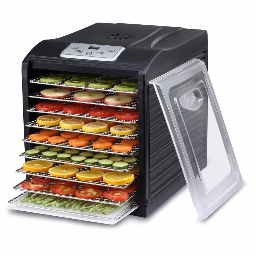 Bio Chef Deshidratador de alimentos BioChef Arizona Sol 9 bandejas – Pantalla digital, temporizador, bandejas de acero inoxidable y extraíbles, sin BPA – 600 W (negro)