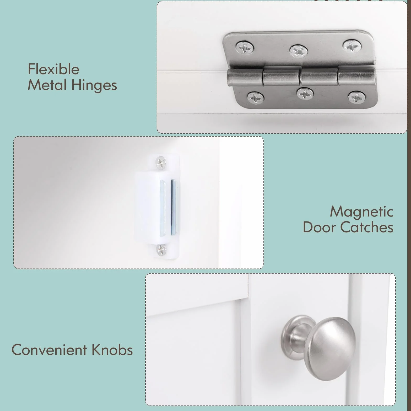 LIFEZEAL Mesa de Costura Plegable, Armario para Máquina de Coser con Estantes de Almacenaje, Ganchos, Escritorio de Costura Ajustable con 6 Ruedas de Bloqueo, Diseño Compacto