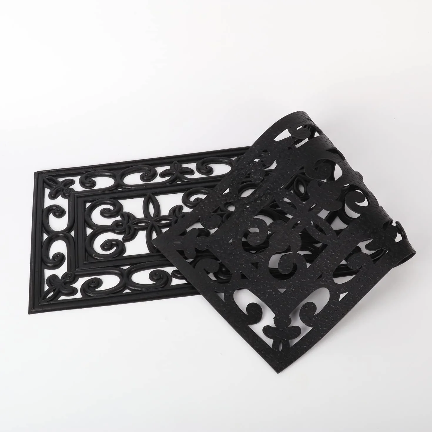 uyoyous Alfombrillas de goma para escaleras (paquete de 5) almohadillas de goma forjada para escalones de diseño antideslizante, alfombrillas protectoras de escalera para interiores y exteriores, 75 x