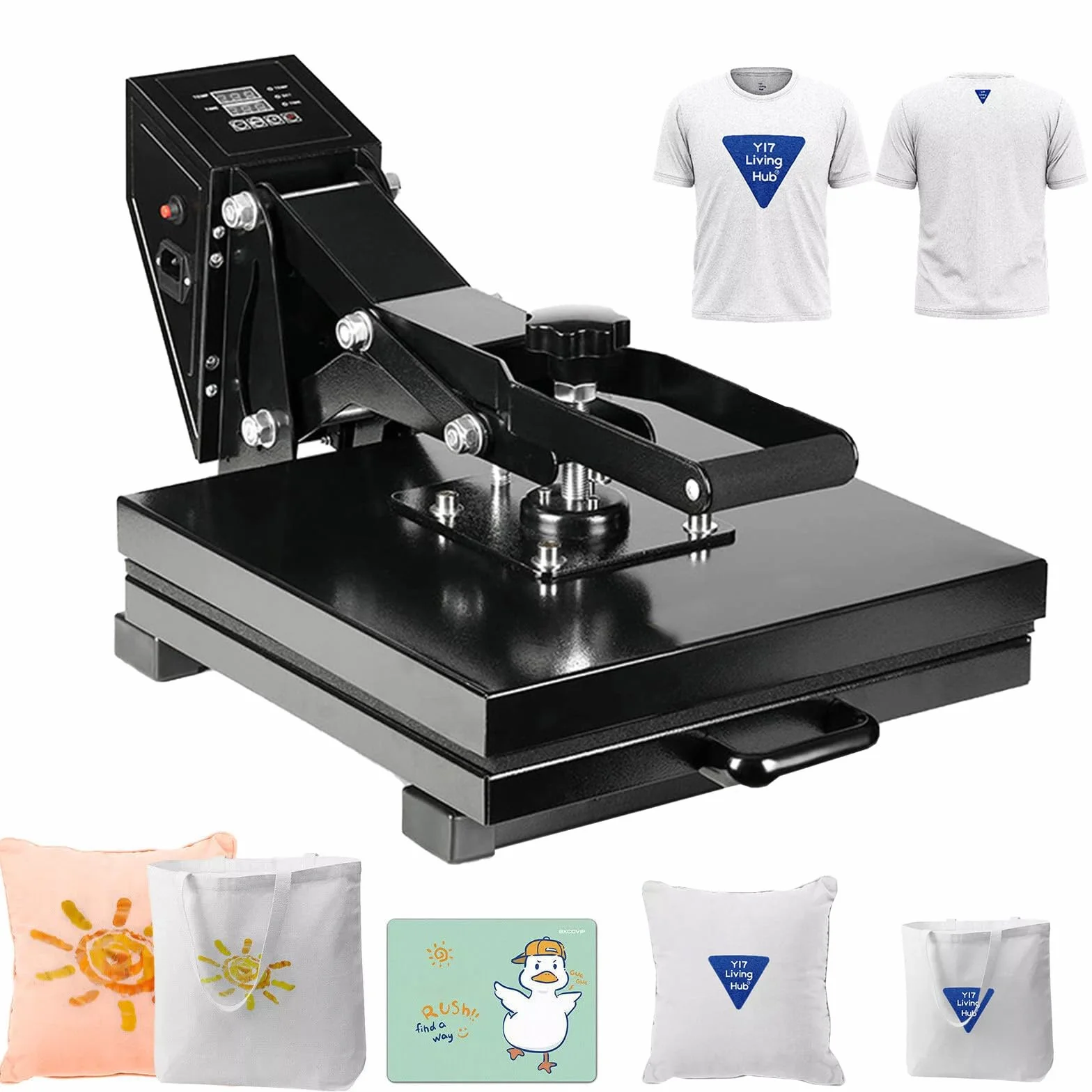 Prensa Térmica 40x50cm 2000W Calentamiento Rápido Prensa de Calor por Transferencia por Sublimación Digital e Industrial para Camiseta, Bolso, Almohada