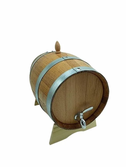 Barril de roble de 5 litros con grifo de acero inoxidable