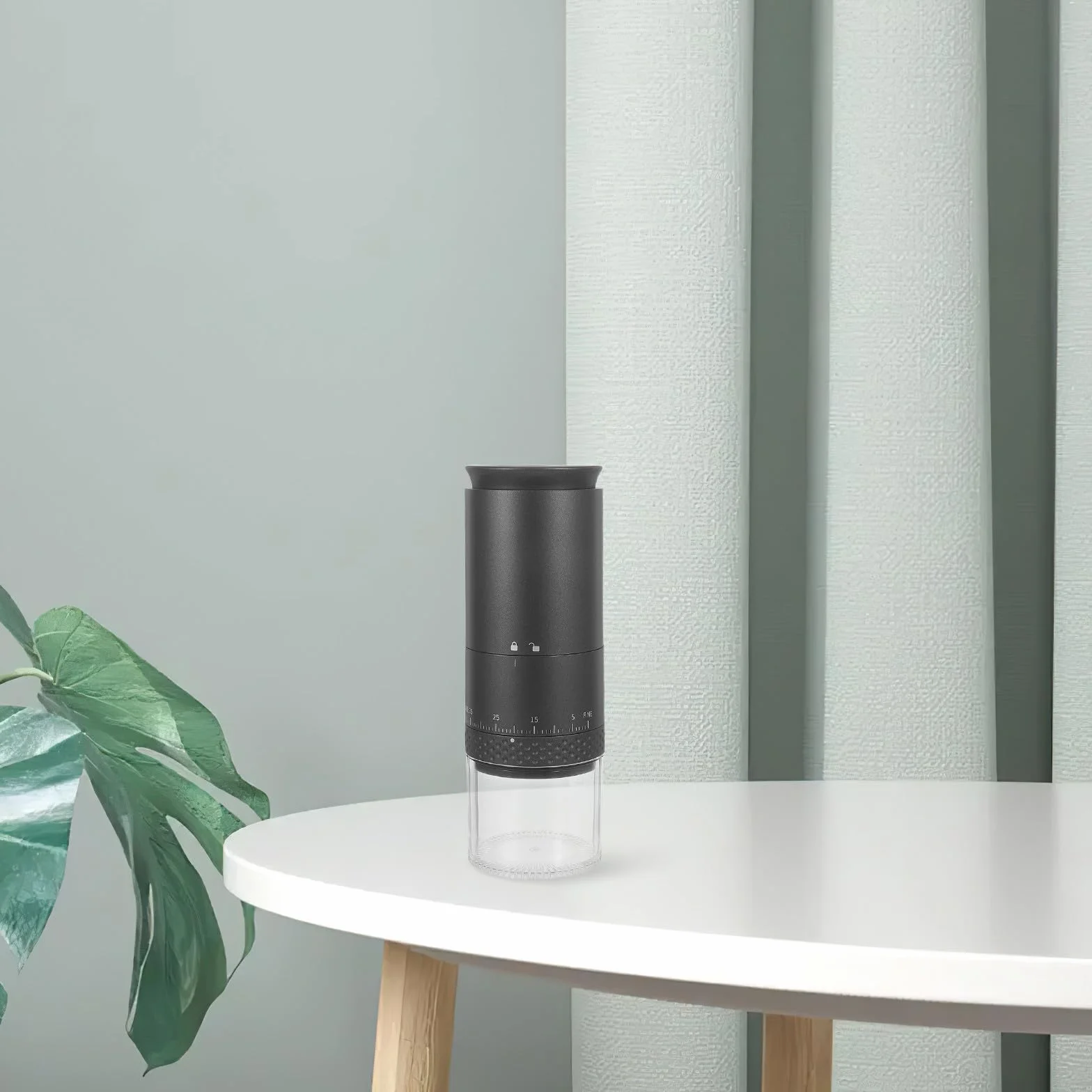 POPETPOP Molinillo de Café Eléctrico Portátil Molinillo de Café Abs Negro Capacidad 25g para Granos para Hogar y Apartamentos Pequeños