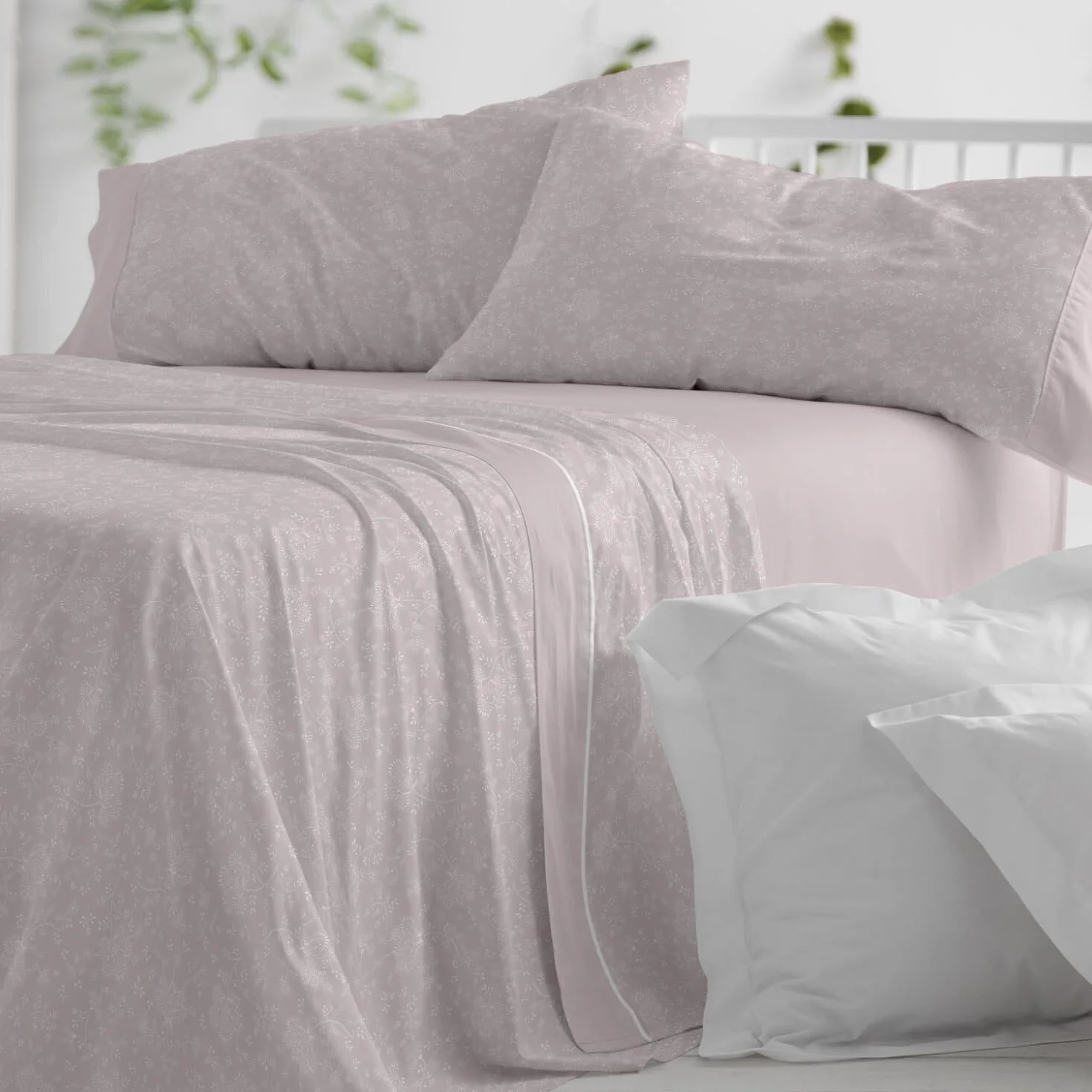 Burrito Blanco | Sábanas de Franela de algodón | Cama de 150cm. (+Medidas Disponibles) | Diseño 575 | Color Nude (150x190/200cm.)