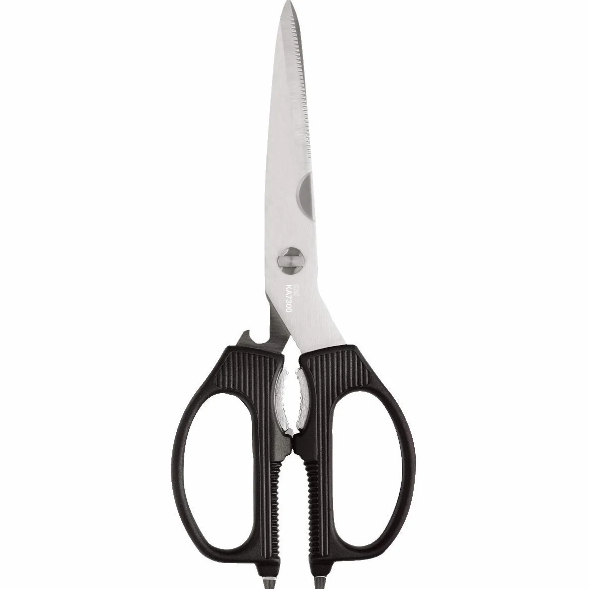 Kai Tijeras multiusos para cocina de múltiples funciones, acero inoxidable, KA7300, 3.5 pulgadas, color negro