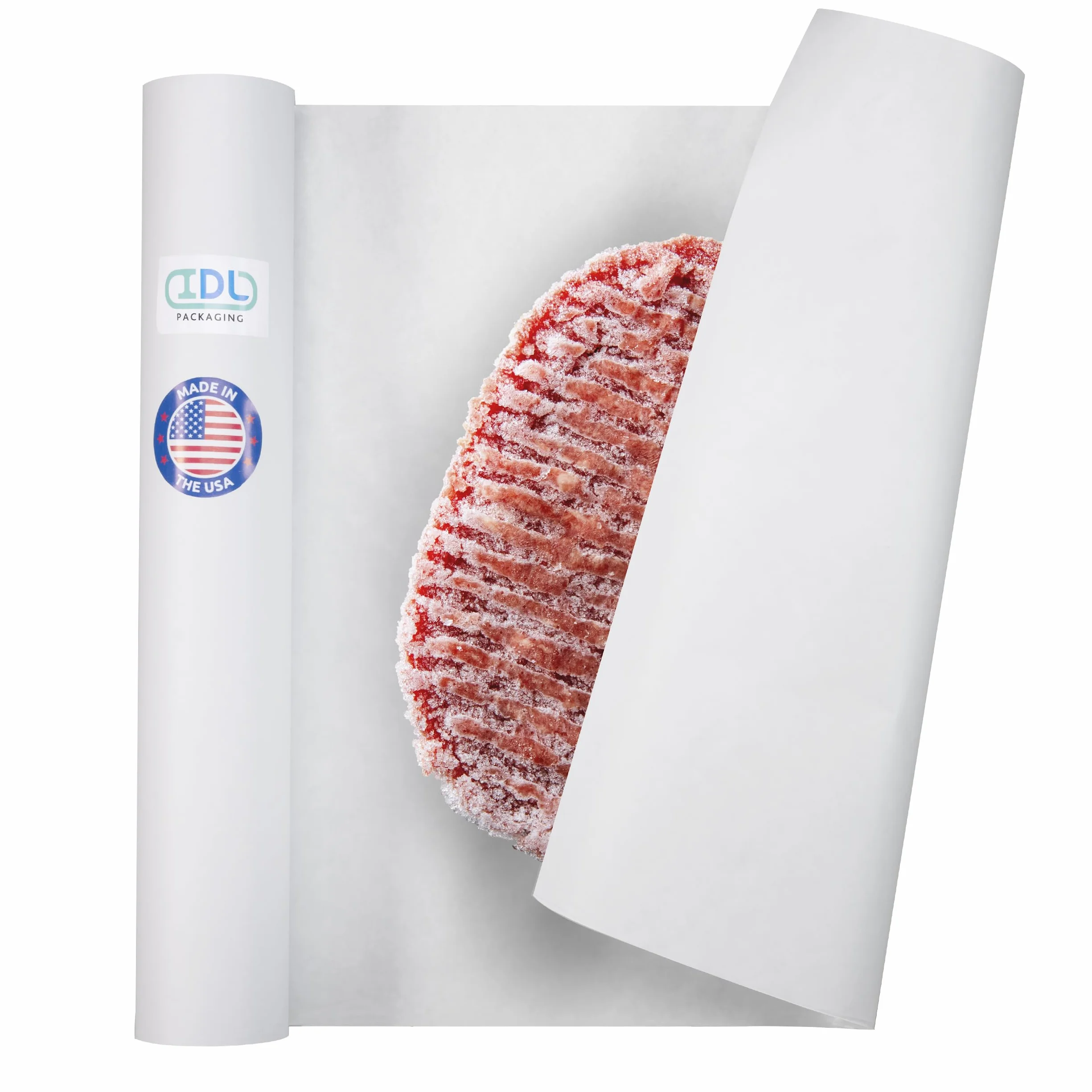 IDL Packaging Mini rollo de papel para congelador de 18 pulgadas x 150 pies para carne y pescado. Envoltura de congelador recubierta de plástico para una máxima protección, elección más segura que el
