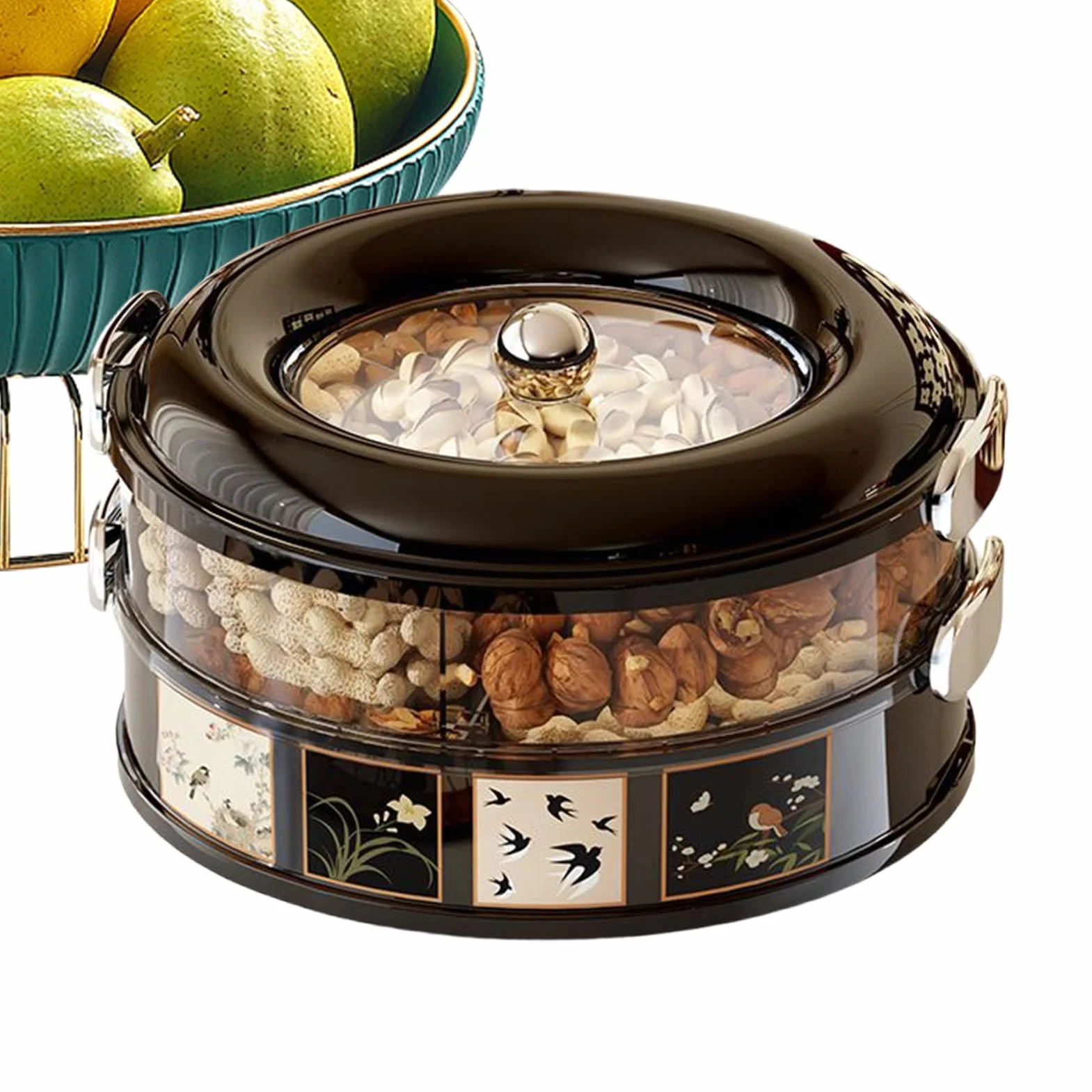 Contenedor para Snacks Y Aperitivos Organizador De Alimentos Estilo Vintage | Recipiente De Y Meriendas Para Verduras, , Frutos Secos, Frutas, Fresas, Picnic, Casa Y Hogar