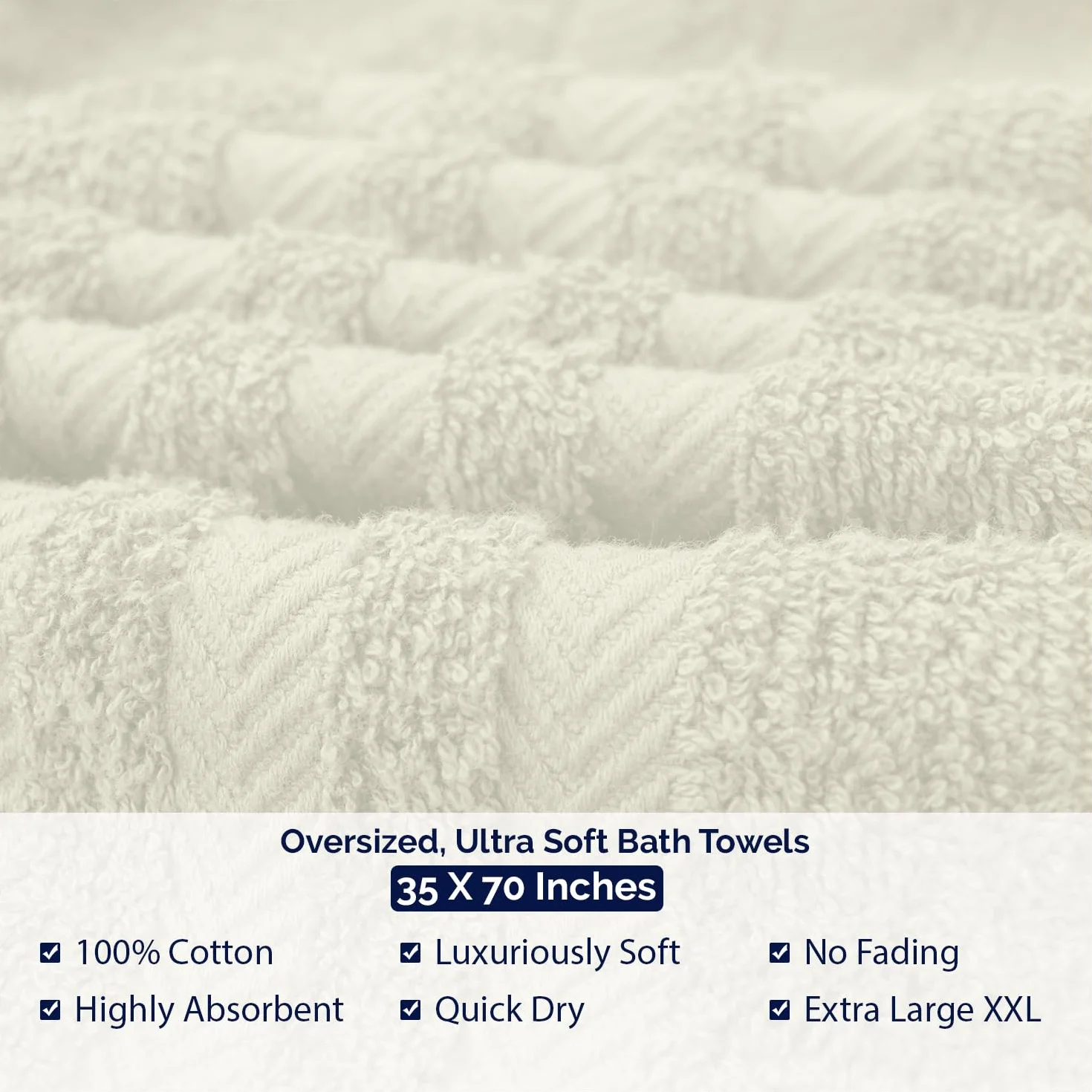 DAN RIVER Juego de 2 toallas de baño de 550 g/m², ultra suaves y altamente absorbentes, 100% algodón, toallas de baño grandes para baño, hogar, hotel, spa, playa, piscina, gimnasio, 35 x 70 pulgadas