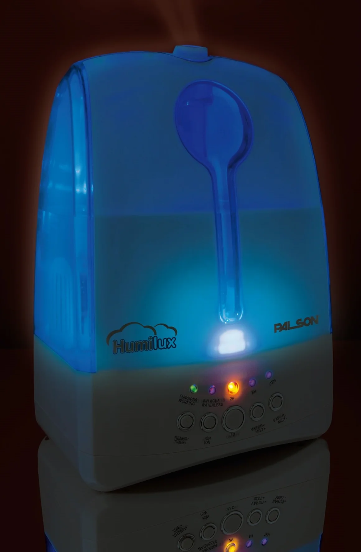 Palson Humilux - Humidificador-ionizador ultrasónico, color blanco