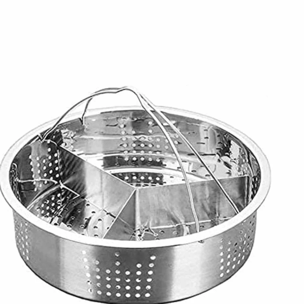 Cesta de acero inoxidable con soporte para vapor, juego de separación
