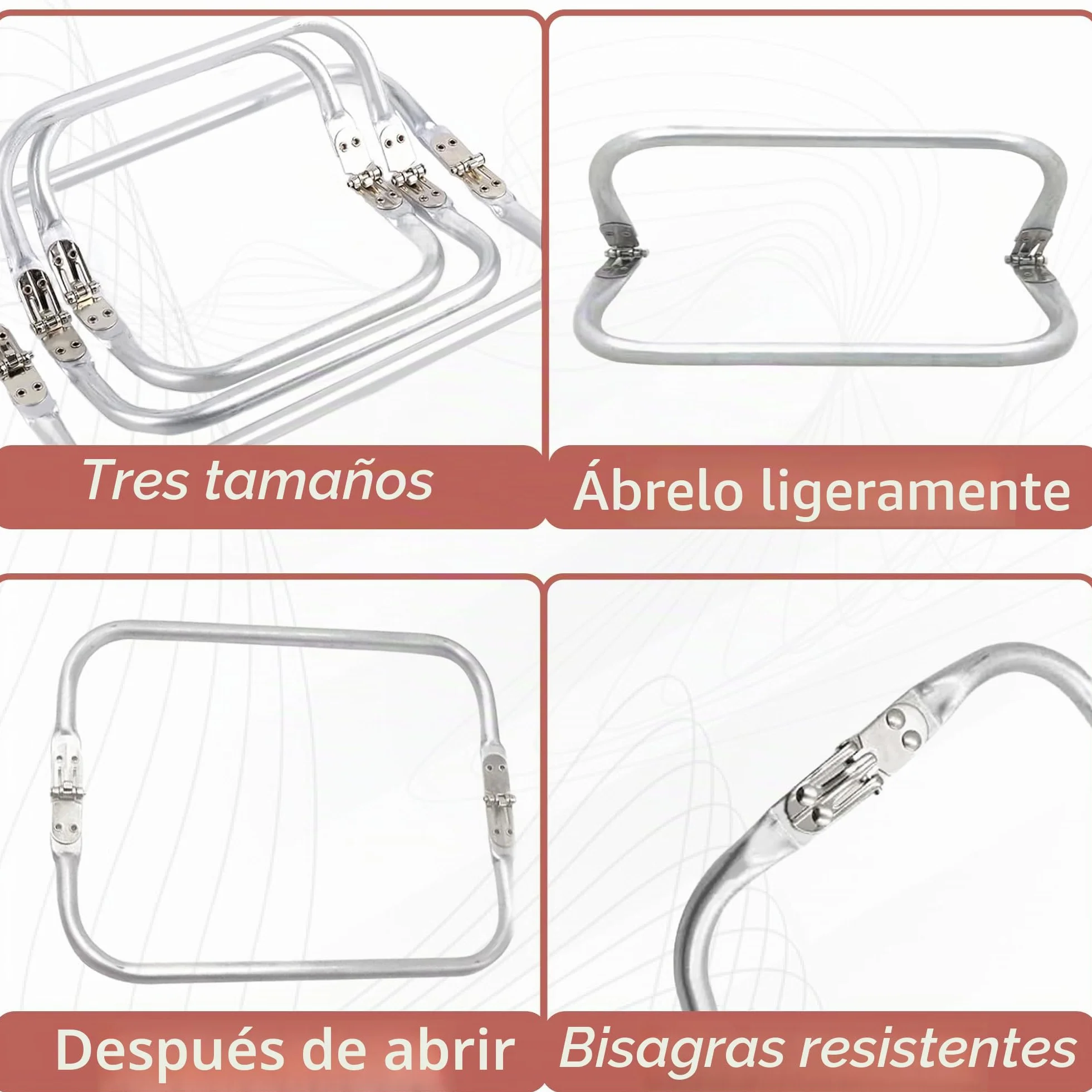 Cierres Ocultos de Cartera 25cm x 9,5cm 22cm 18cm x 9,2cm Aluminio Repuesto Bolsa Bricolaje