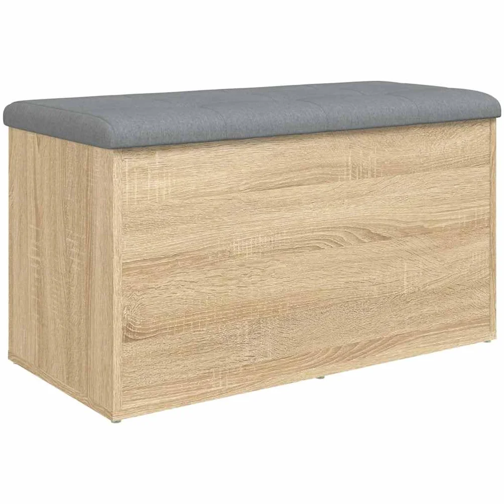 vidaXL Banco de almacenaje Roble Sonoma 82x42x45 cm Madera de ingeniería