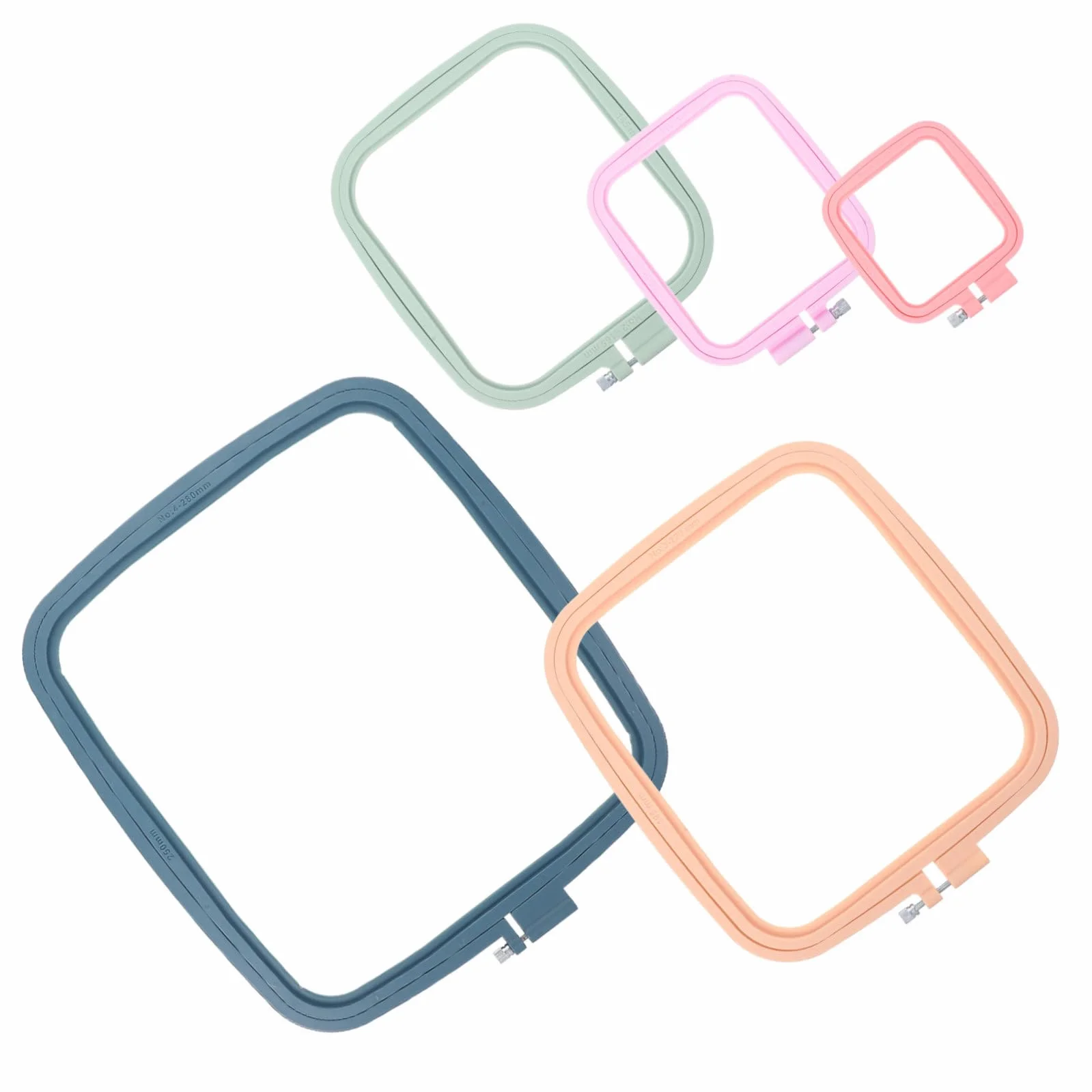 DOITOOL 5 Piezas Bastidores de Bordado Aros de Bordado de Plástico para Punto de Cruz Manualidades Bastidor para Bordar Colores Aleatorios Punto de Cruz