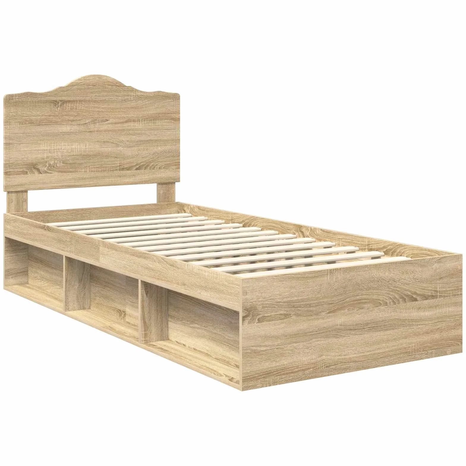 vidaXL Estructura de Cama con cabecera Roble Sonoma 75 x 190 cm