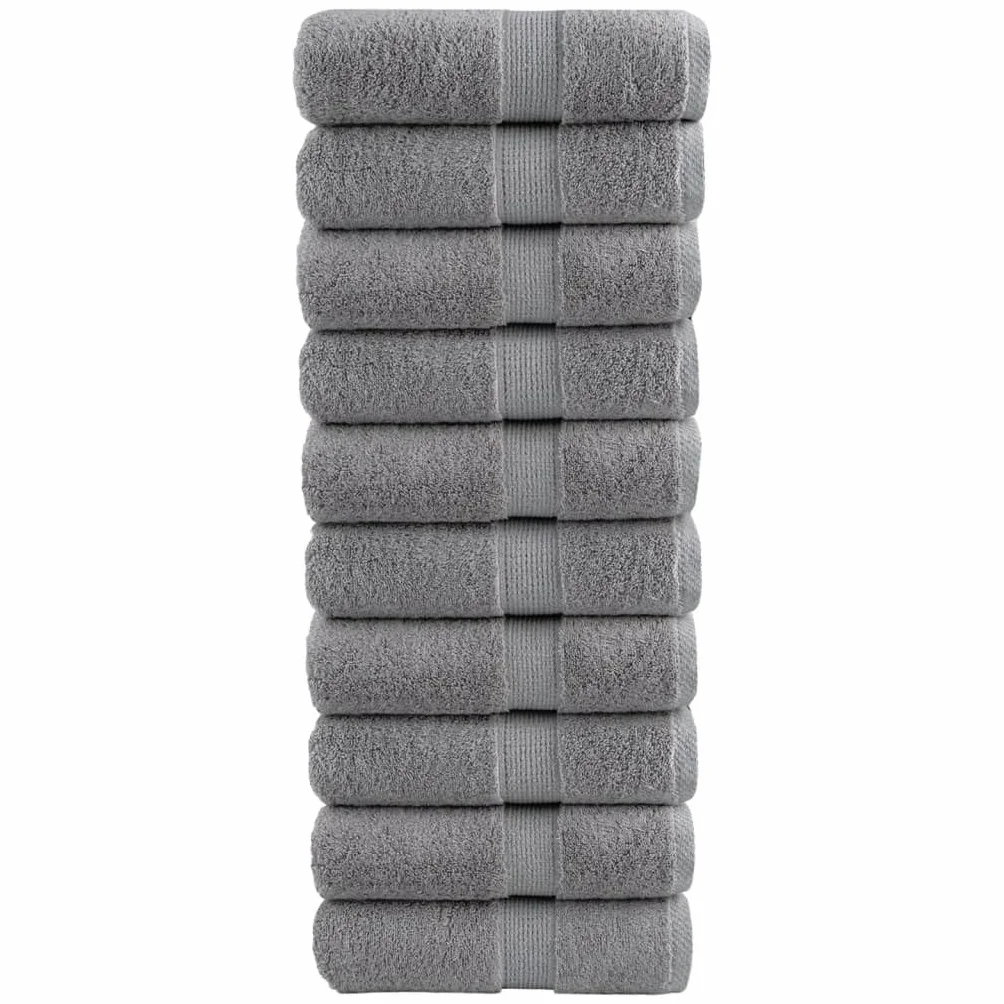 Genérico Toallas de Invitados SOLUND 10 uds Gris 30x50 cm 600 gsm,Casa y jardín,Ropa de casa,Toallas-137304