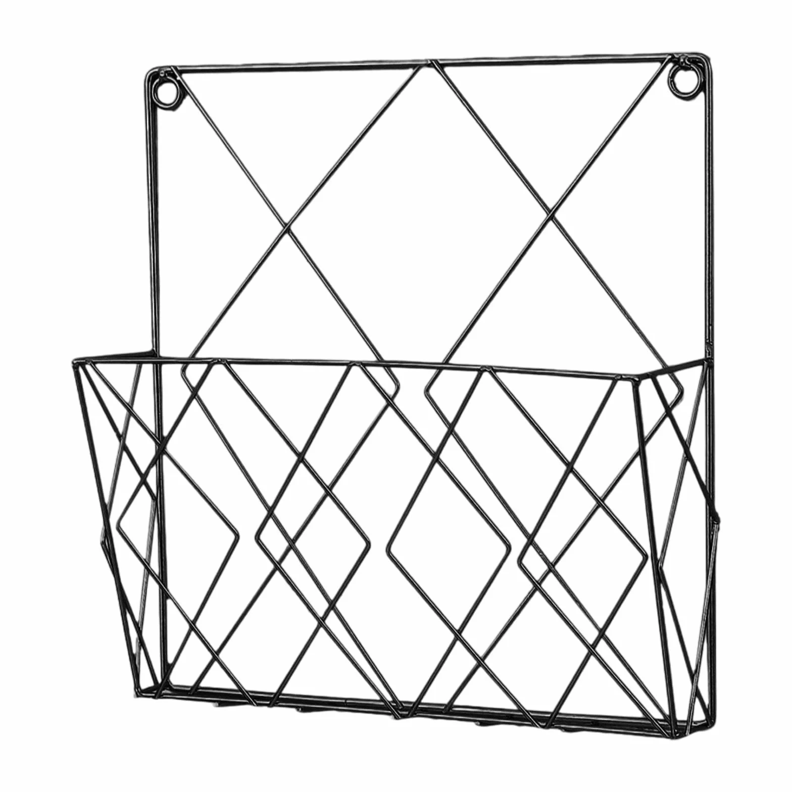Revistero de Pared de Hierro Forjado Negro, Organizador de Revistas Moderno