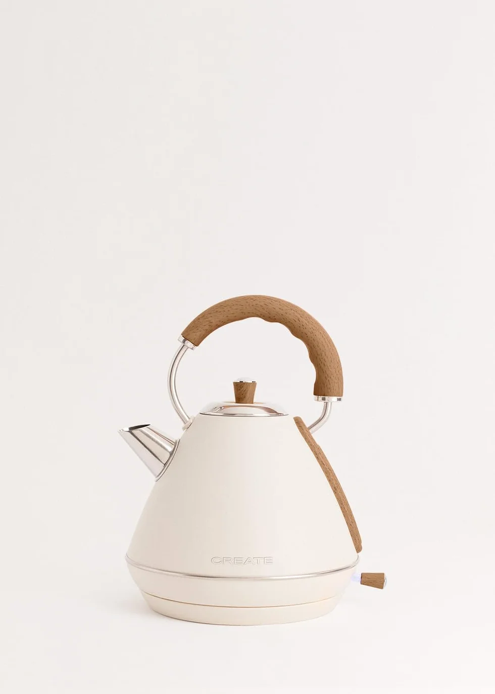 CREATE/KETTLE RETRO L/Hervidor de agua eléctrico blanco roto/Ebullición rápida, capacidad 1,7l, apagado automático, filtrado anti-cal, autoapagado, indicador de nivel de agua, Ø19 cm, 2200 W