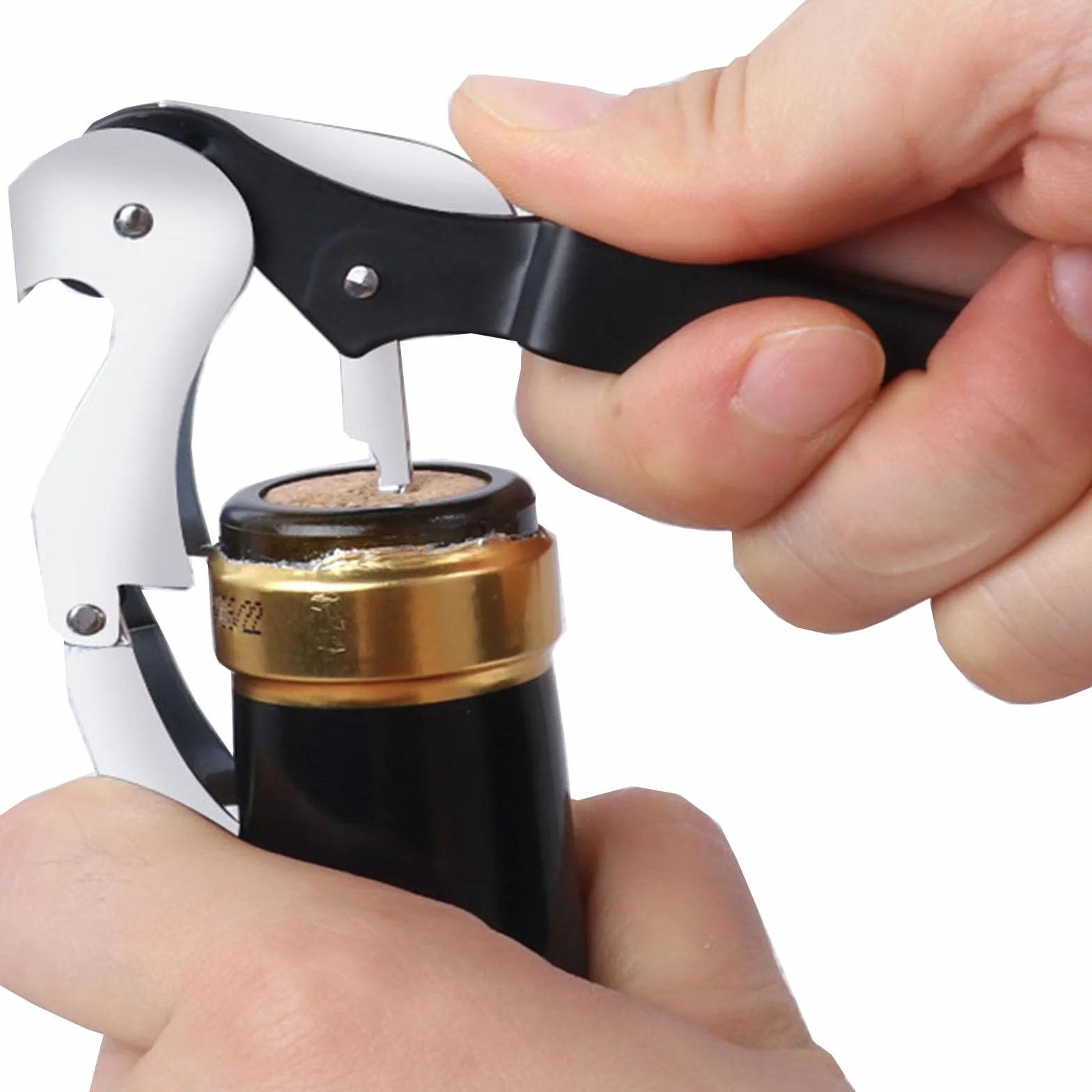 Abridor de Botellas de Vino 70G Acero Inoxidable Doble Bisagras Camarero Profesional Sacacorches