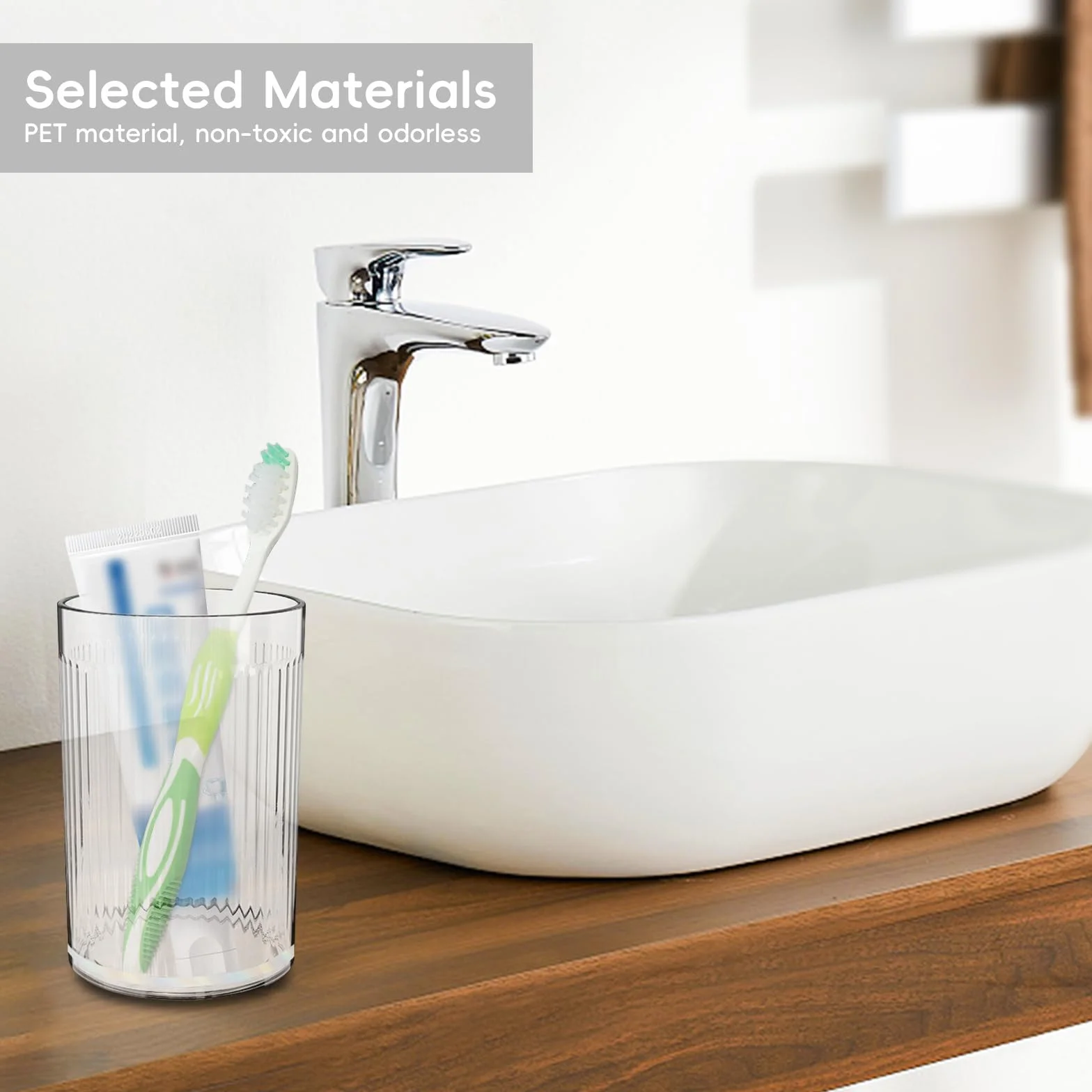 3 Vasos de Cepillo de Dientes de Baño Irrompible Plástico Reutilizable para Adultos Adolescentes y Niños