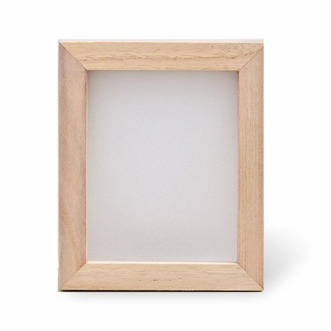Marco de Fabricación de Papel de Madera, Bastidor para Papel Reciclado, 15x18 cm, DIY