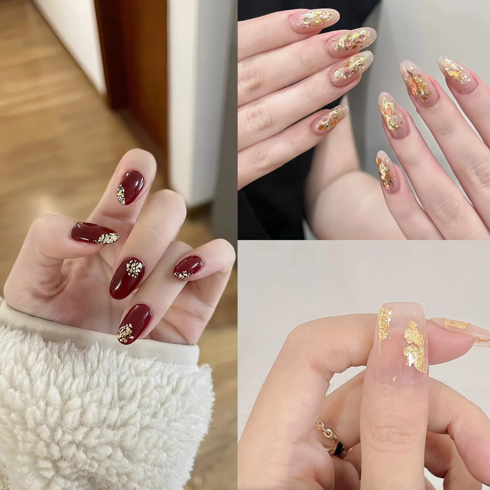Hojas de oro imitación 8,5 x 8 cm 100 hojas para manualidades