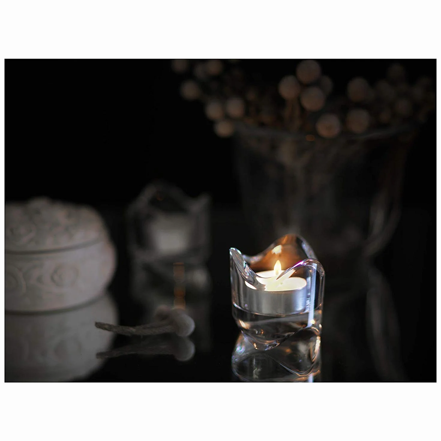 H HANSEL HOME Velas de Te Tealight Blancas Sin Perfume 500