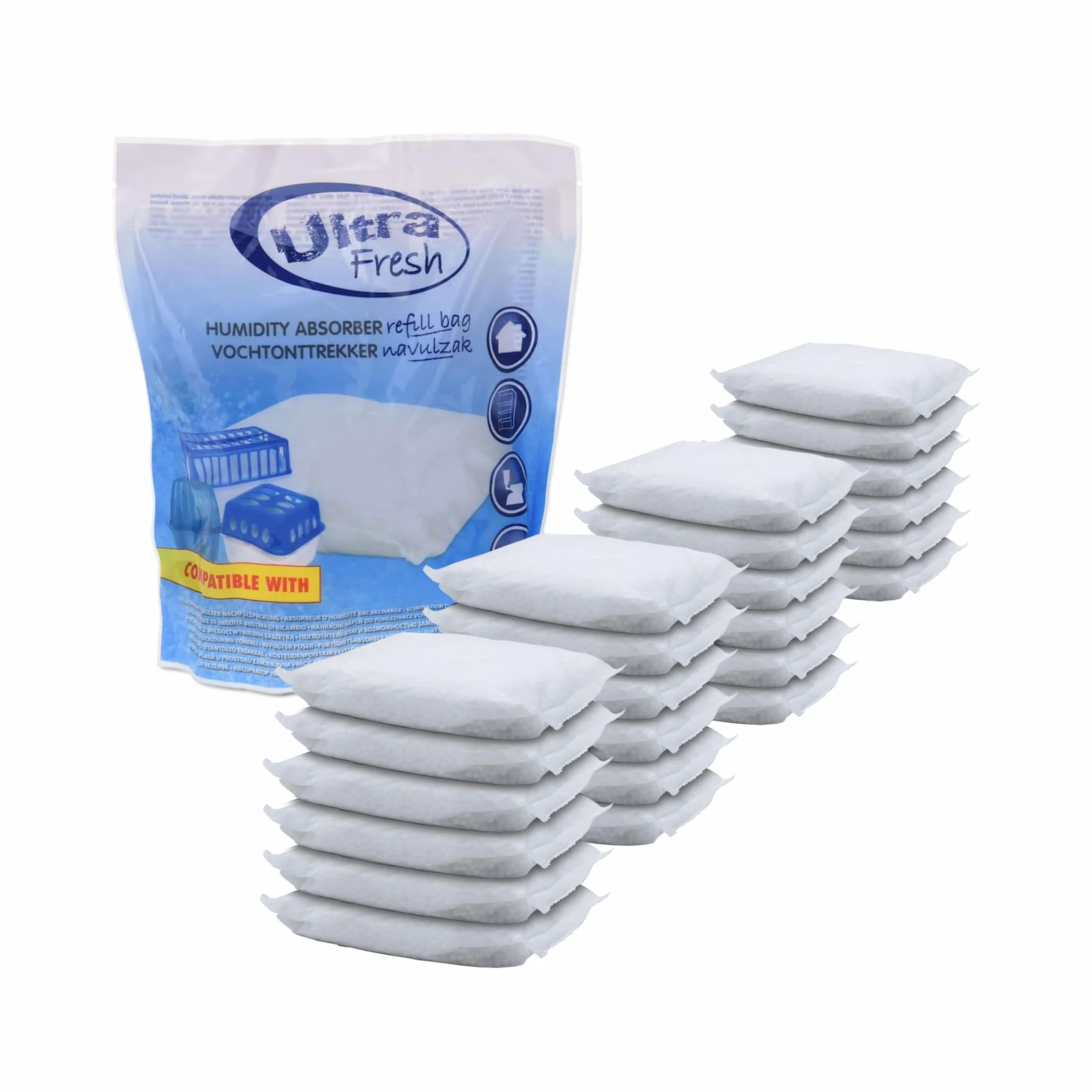 Spetebo - Juego de 24 recambios para deshumidificador de aire Ultra Fresh (450 g), granulado para deshumidificador