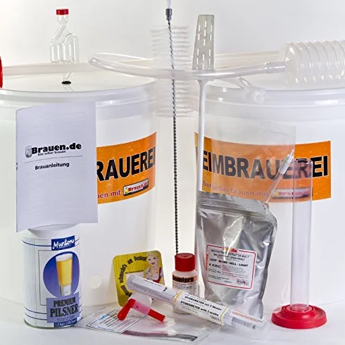Juego de elaboración de cerveza con medición de alcohol y kit de cerveza de hasta 23 litros de cerveza
